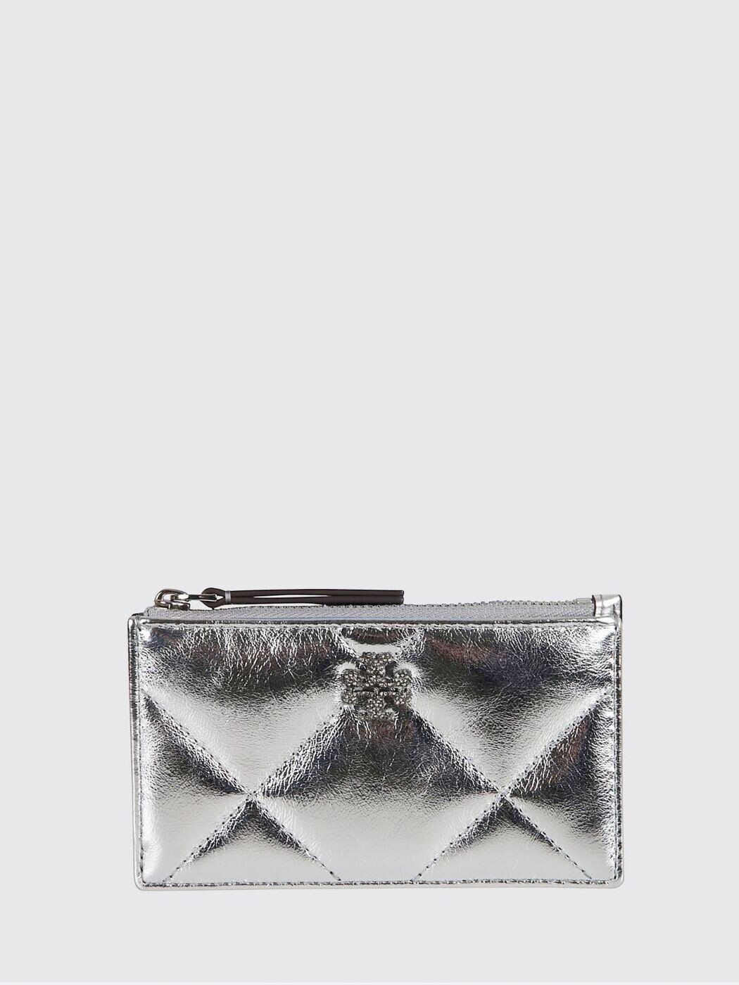 トリー バーチ TORY BURCH 歌留多保持者 紙入れ レディース しろがね色 Wallets and Card Holders 175012 Silver 関税 貨物輸送無料 2026SS gi