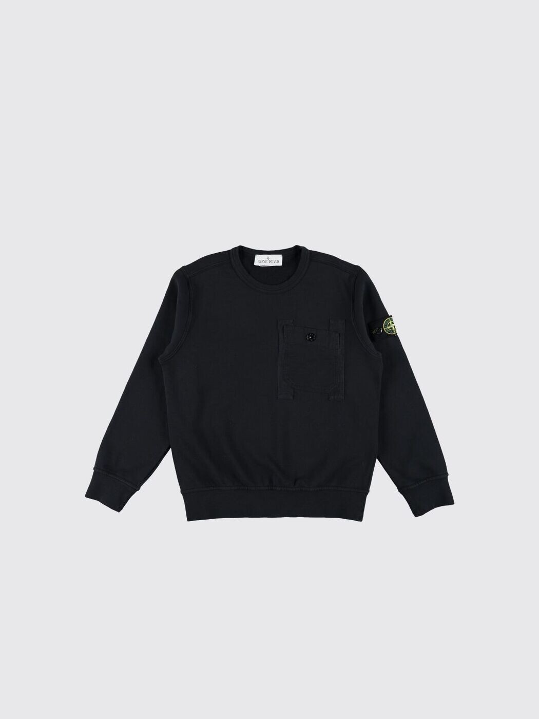 石ころ 島 STONE ISLAND JUNIOR クルーネックジャンパー 編み物御召しもの ボーイズ 黒いこと Crew neck jumpers 6100017S0040 関税 貨物輸送無料 2026SS gi
