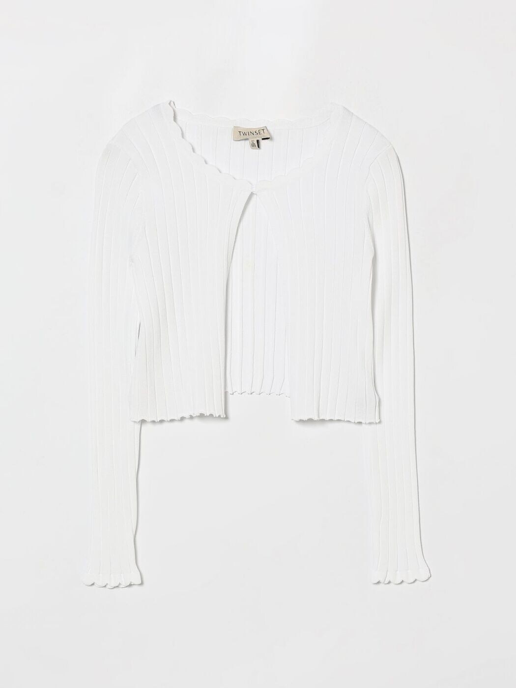 ツイン書き割り TWINSET クルーネックジャンパー 編み物御召しもの ガールズ 白いこと Crew neck jumpers 261GJ3011 関税 貨物輸送無料 2026SS gi
