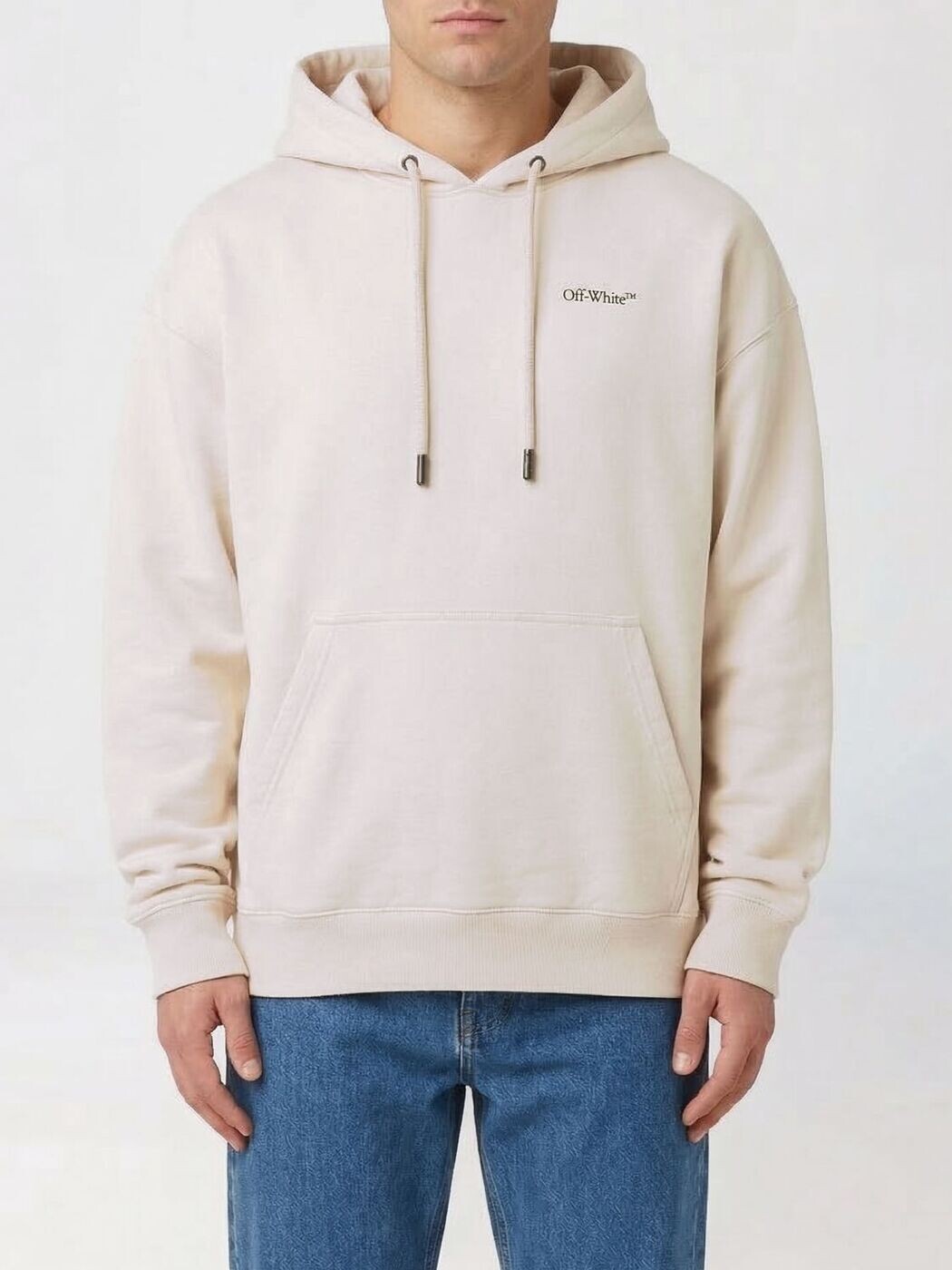 象牙色 OFF WHITE トレーナー 調教師 メンズ 薄墨色 Sweatshirts OMBB085S26FLE00A 関税 貨物輸送無料 2026SS gi