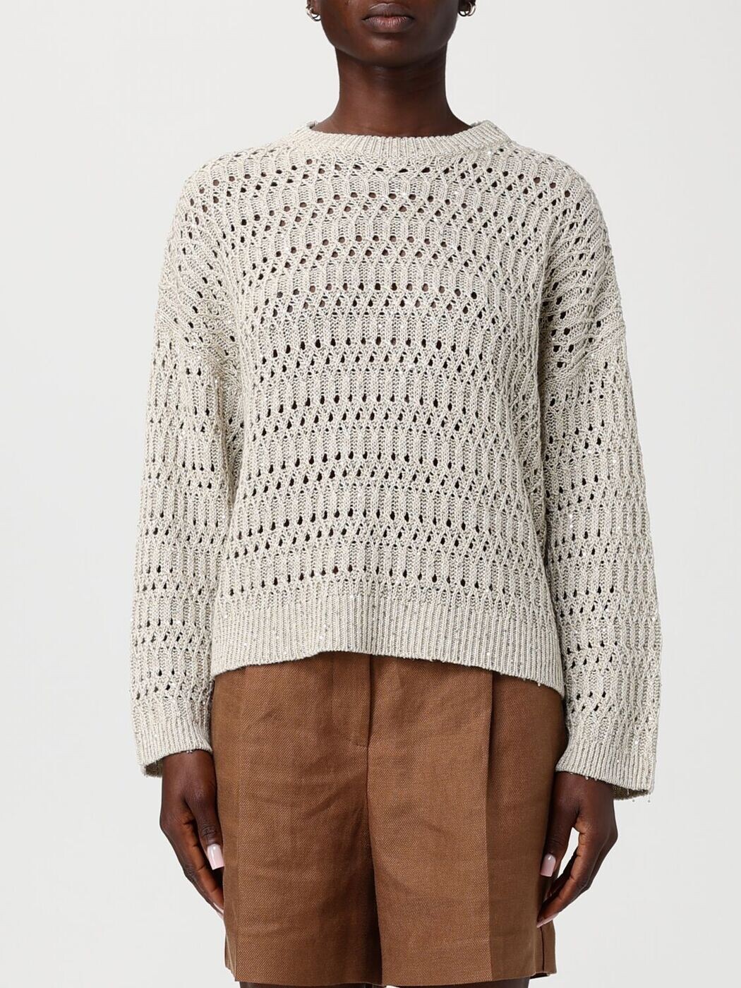 ブルネロクチネリ BRUNELLO CUCINELLI スウェーター 編み物お召しもの レディース ベージュ Knitwear MCO564700 関税 貨物輸送無料 2026SS gi