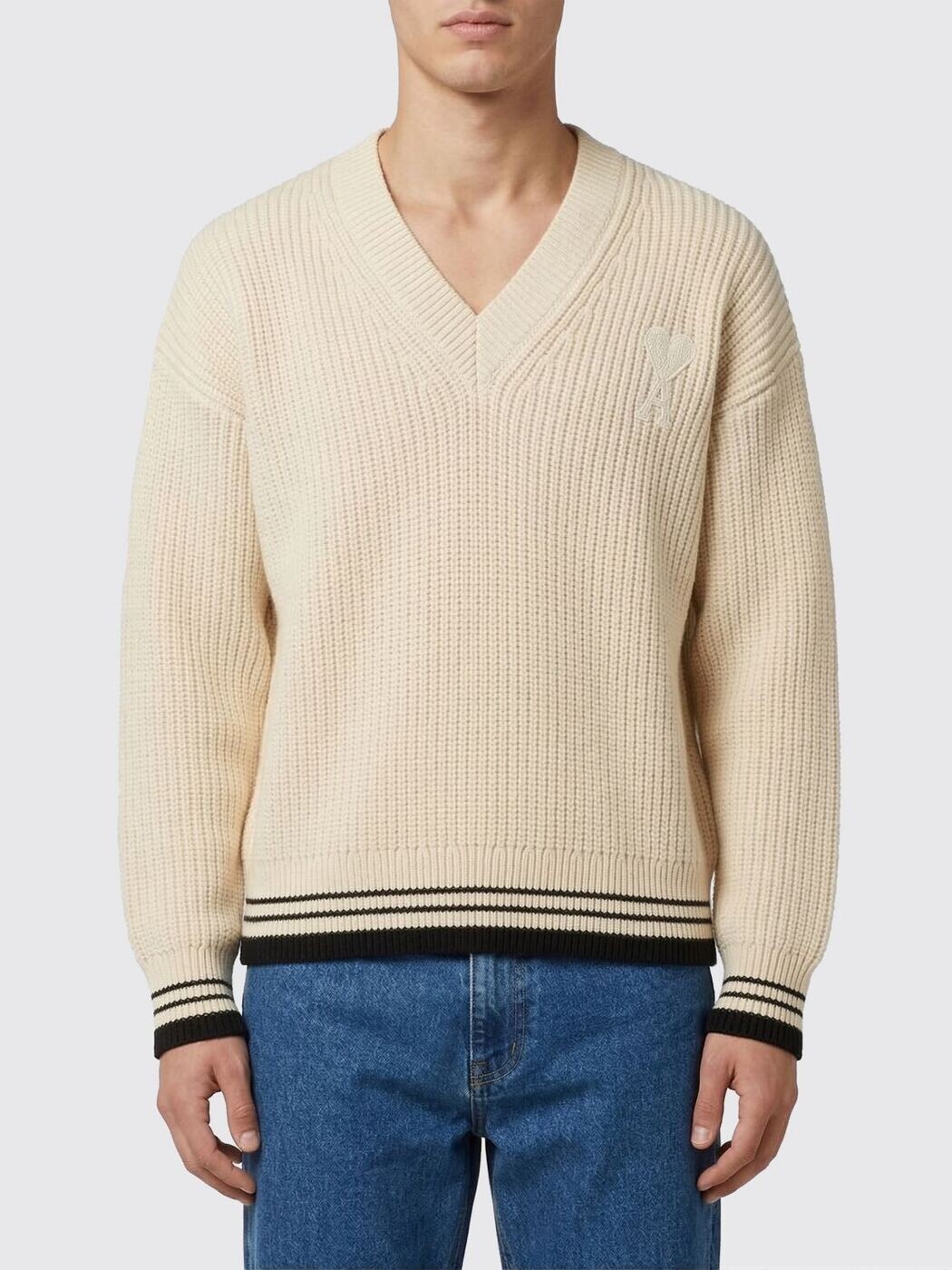 アミ パリス AMI PARIS セーター ニットウェア メンズ ホワイト Knitwear UKS864KN0161 White 関税 送料無料 2026SS gi｜BRANDSHOP「il Tesoro」