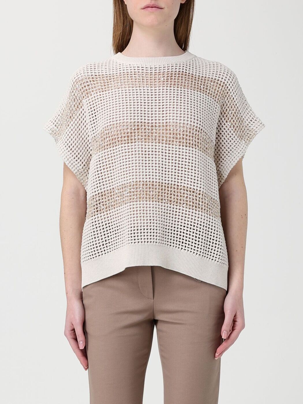 ブルネロクチネリ BRUNELLO CUCINELLI スウェーター 編み物お召しもの レディース ベージュ Knitwear M58772820 関税 貨物輸送無料 2026SS gi