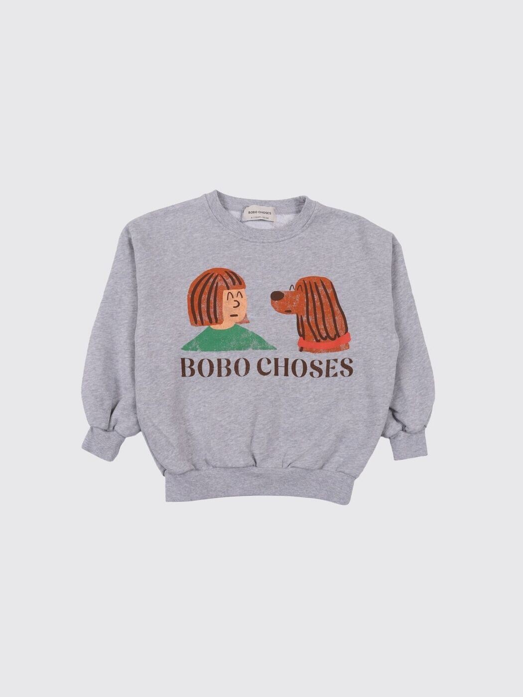 ボボショーズ BOBO CHOSES クルーネックジャンパー 編み物御召しもの ボーイズ 薄墨色 Crew neck jumpers B126AC038 関税 貨物輸送無料 2026SS gi