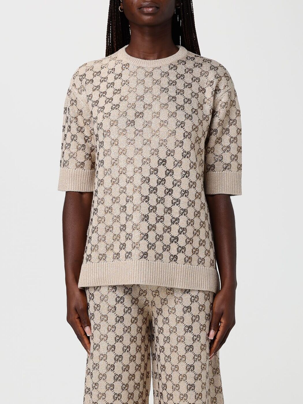 グッチ GUCCI プルオーバー 編み物御召しもの レディース ベージュ Knitwear 813729XKFE6 関税 貨物輸送無料 2026SS gi