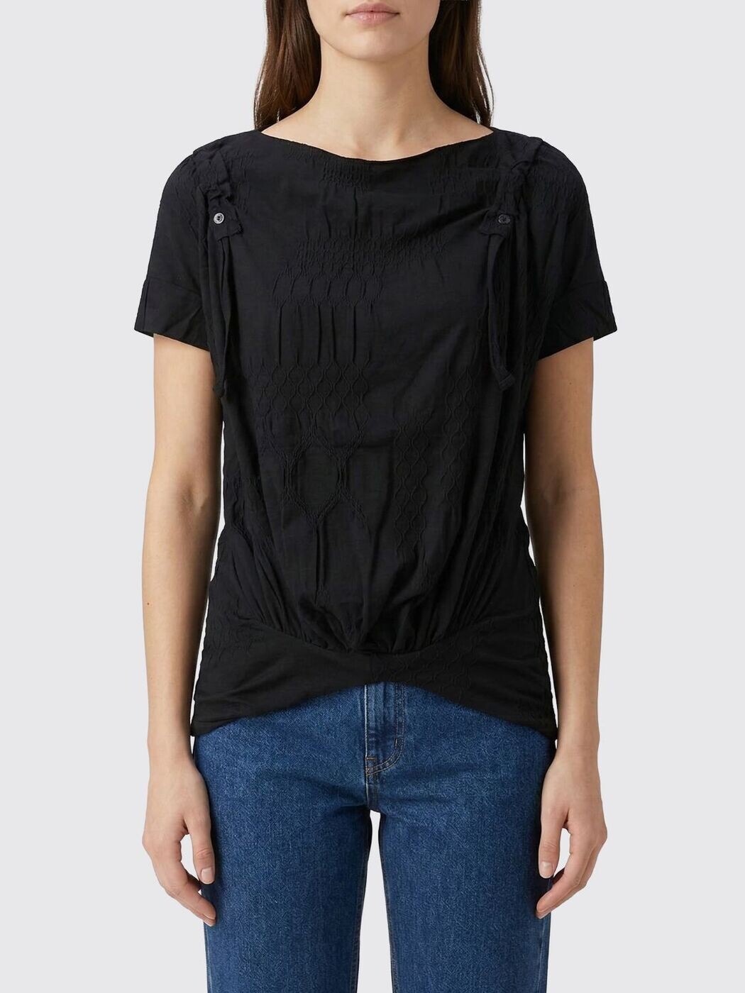 ヨウジヤマモト YOHJI YAMAMOTO ポロシャツ Tシャツ レディース ブラック T-shirts and polo shirts YQT14674 Black 関税 送料無料 2026SS gi｜BRANDSHOP「il Tesoro」