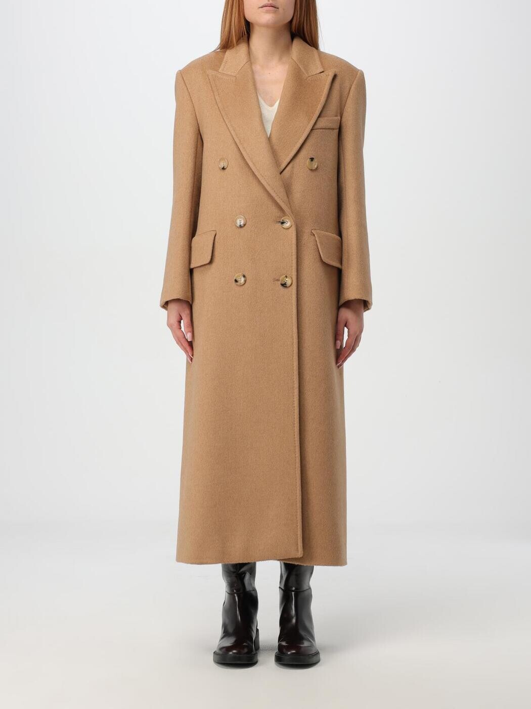 マックス パンパノウサギ MAX MARA トレンチコート 厚地の外套 レディース 赤銅色 Coats and trench coats 2421016123600 関税 貨物輸送無料 2025AW gi