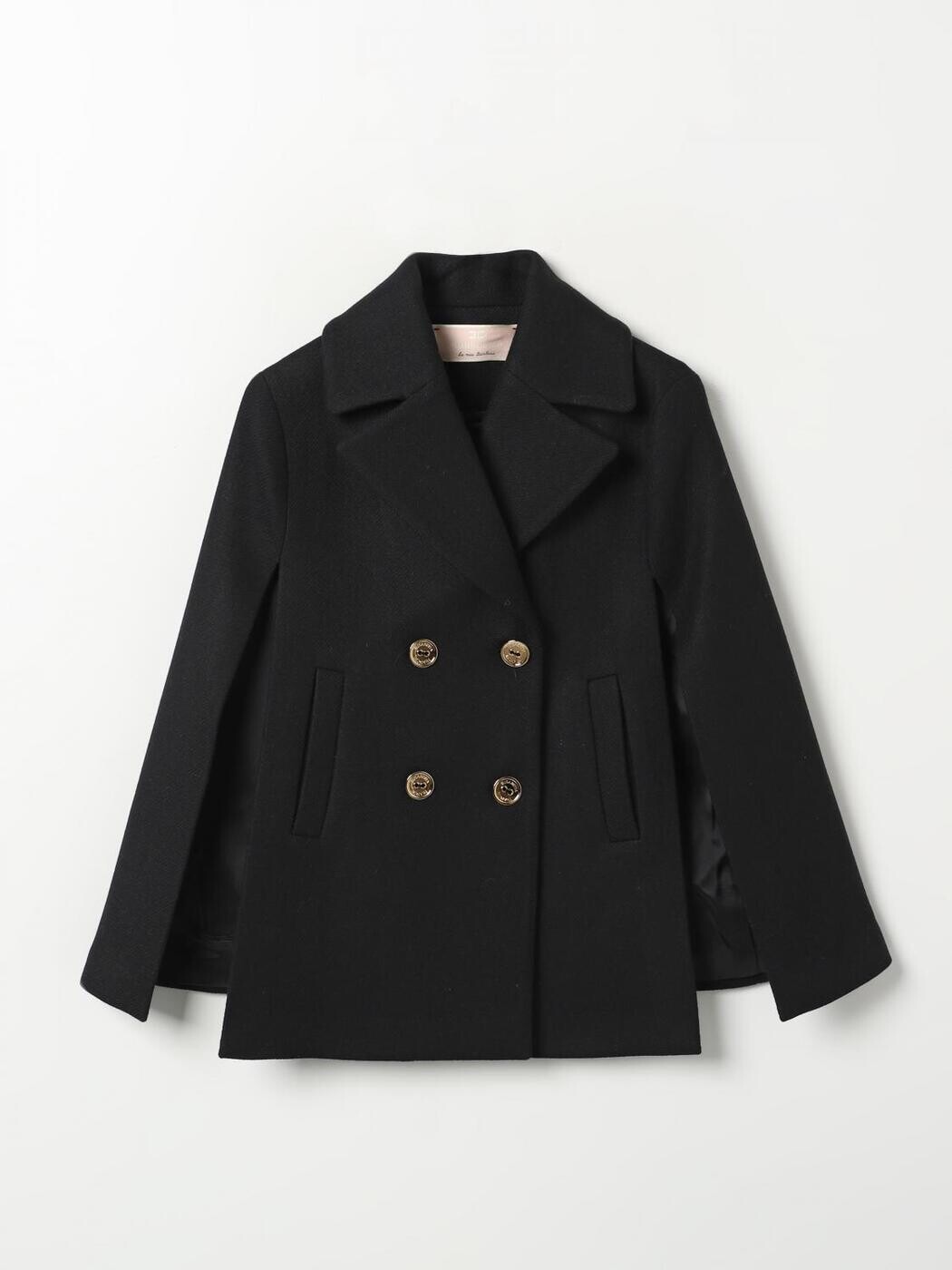エリザベッタ フランキ ELISABETTA FRANCHI 天使の都市 MIA BAMBINA トレンチコート 厚地の外套 ガールズ 黒いこと Trench coats EFCT003ML011 関税 貨物輸送無料 2024AW gi