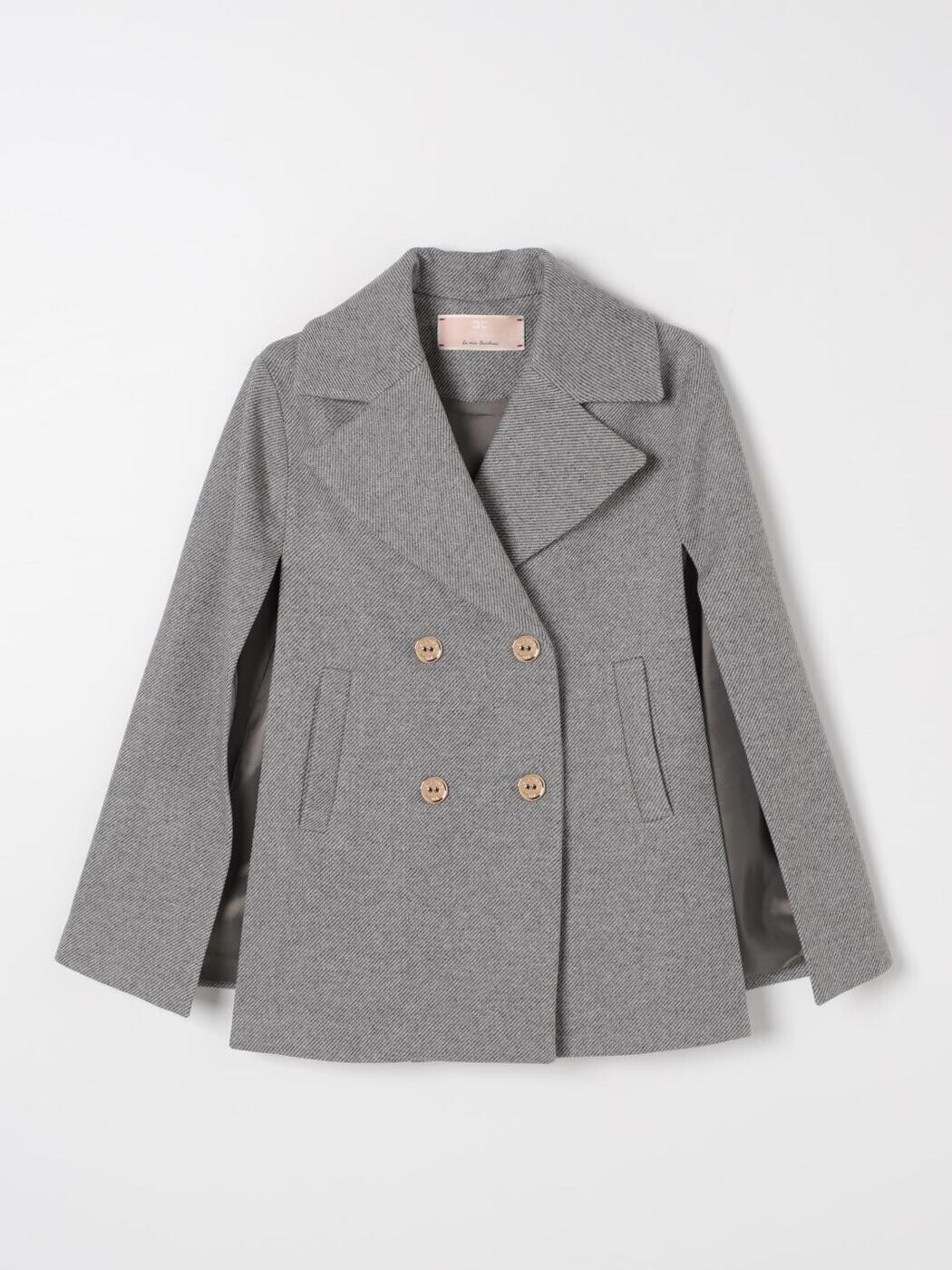 エリザベッタ フランキ ELISABETTA FRANCHI 天使の都市 MIA BAMBINA トレンチコート 厚地の外套 ガールズ 薄墨色 Trench coats EFCT003ML011 関税 貨物輸送無料 2024AW gi