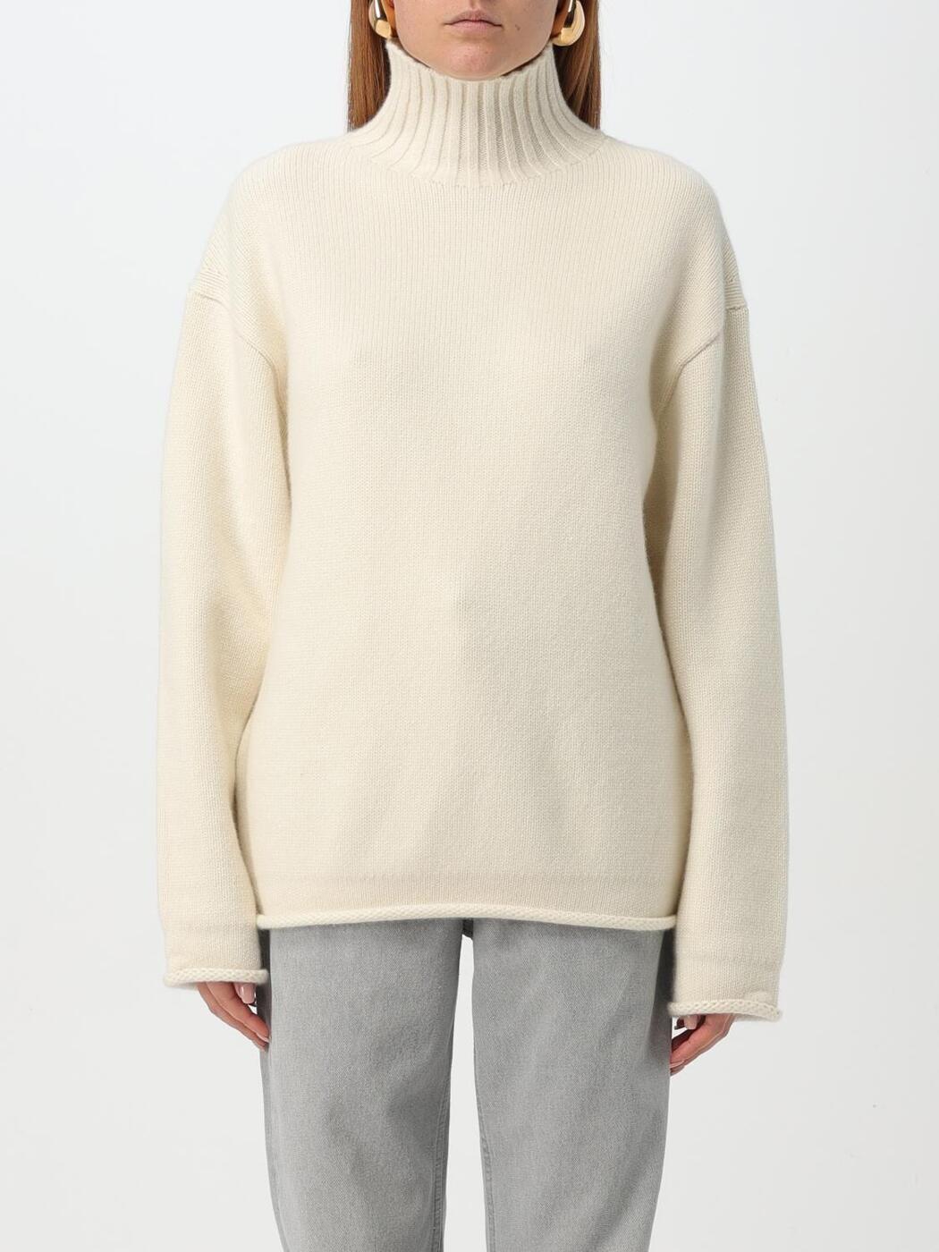 ボッテガ ヴェネタ BOTTEGA VENETA プルオーバー 編み物御召しもの レディース 白いこと Knitwear 805953V4O70 関税 貨物輸送無料 2025AW gi