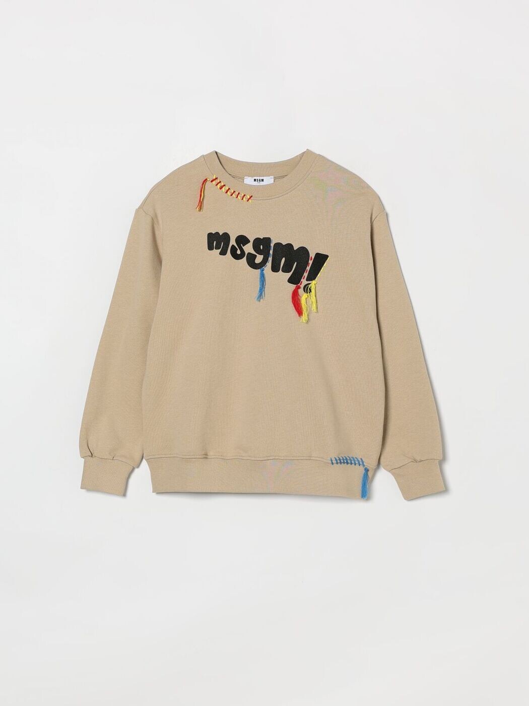 エムエスジーエム MSGM クルーネックジャンパー 編み物御召しもの ボーイズ ベージュ Crew neck jumpers S6MSJUSW142 関税 貨物輸送無料 2026SS gi