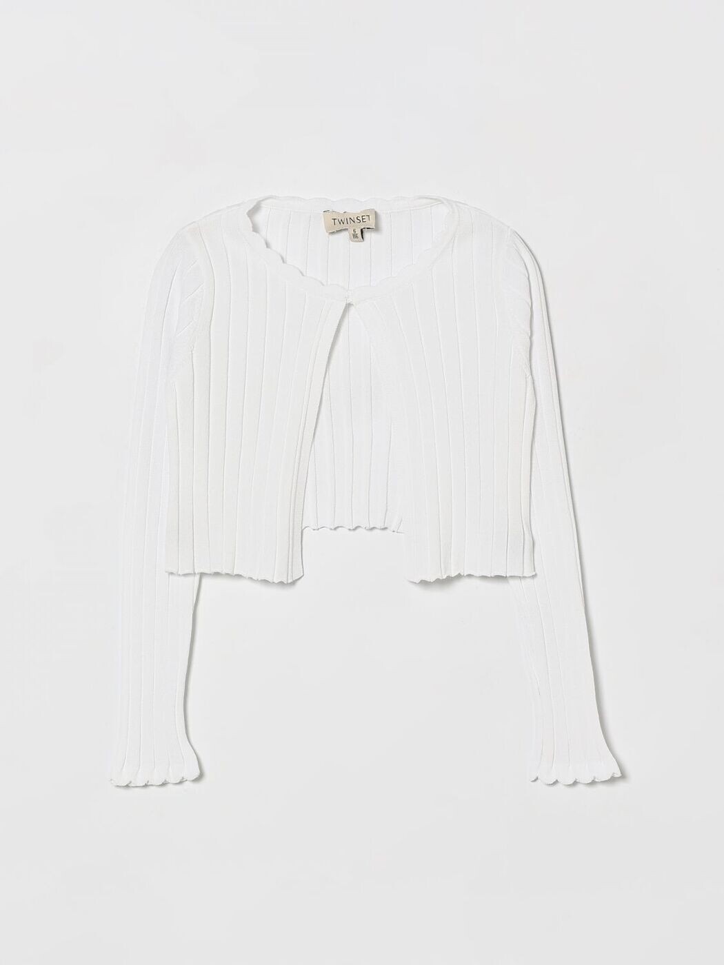 ツイン仕掛ける TWINSET クルーネックジャンパー 編み物お召しもの ガールズ 白いこと Crew neck jumpers 261GB3011 関税 貨物輸送無料 2026SS gi