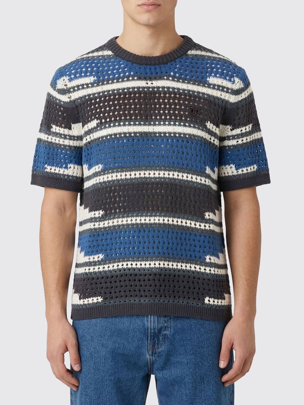 デイリーつづり方 DAILY PAPER プルオーバー 編み物御召しもの メンズ 青味 Knitwear 2610006 Blue 関税 貨物輸送無料 2026SS gi