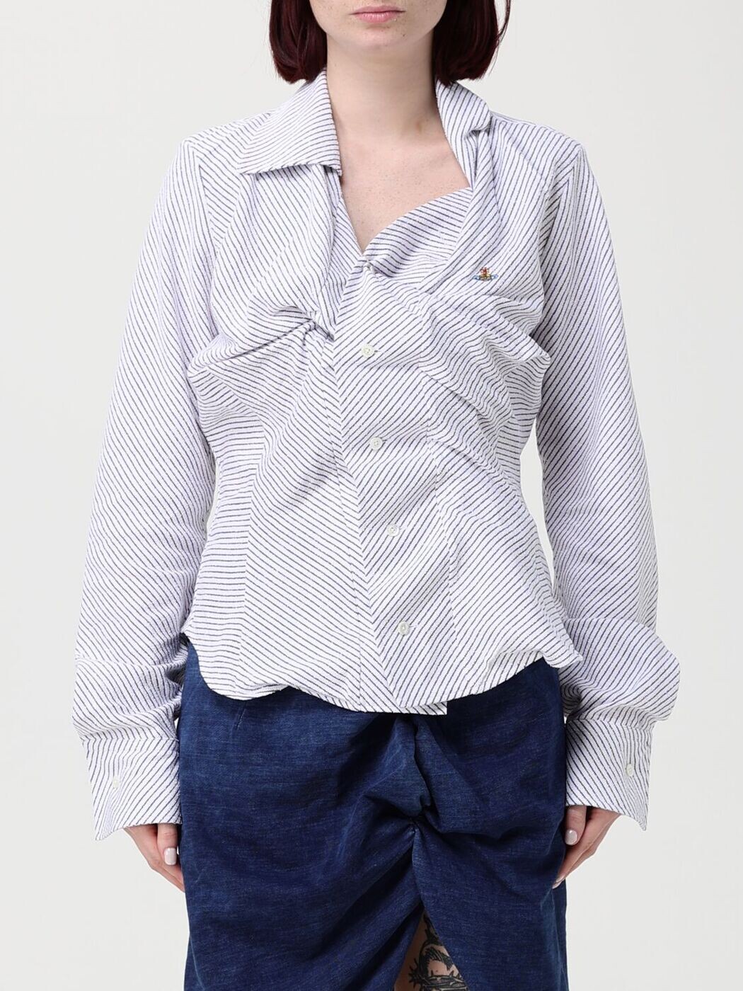 ヴィヴィアン・ウエストウッド VIVIENNE WESTWOOD シャツ レディース ブルー Shirts 1501000CW01ET Blue 関税 送料無料 2026SS gi｜BRANDSHOP「il Tesoro」