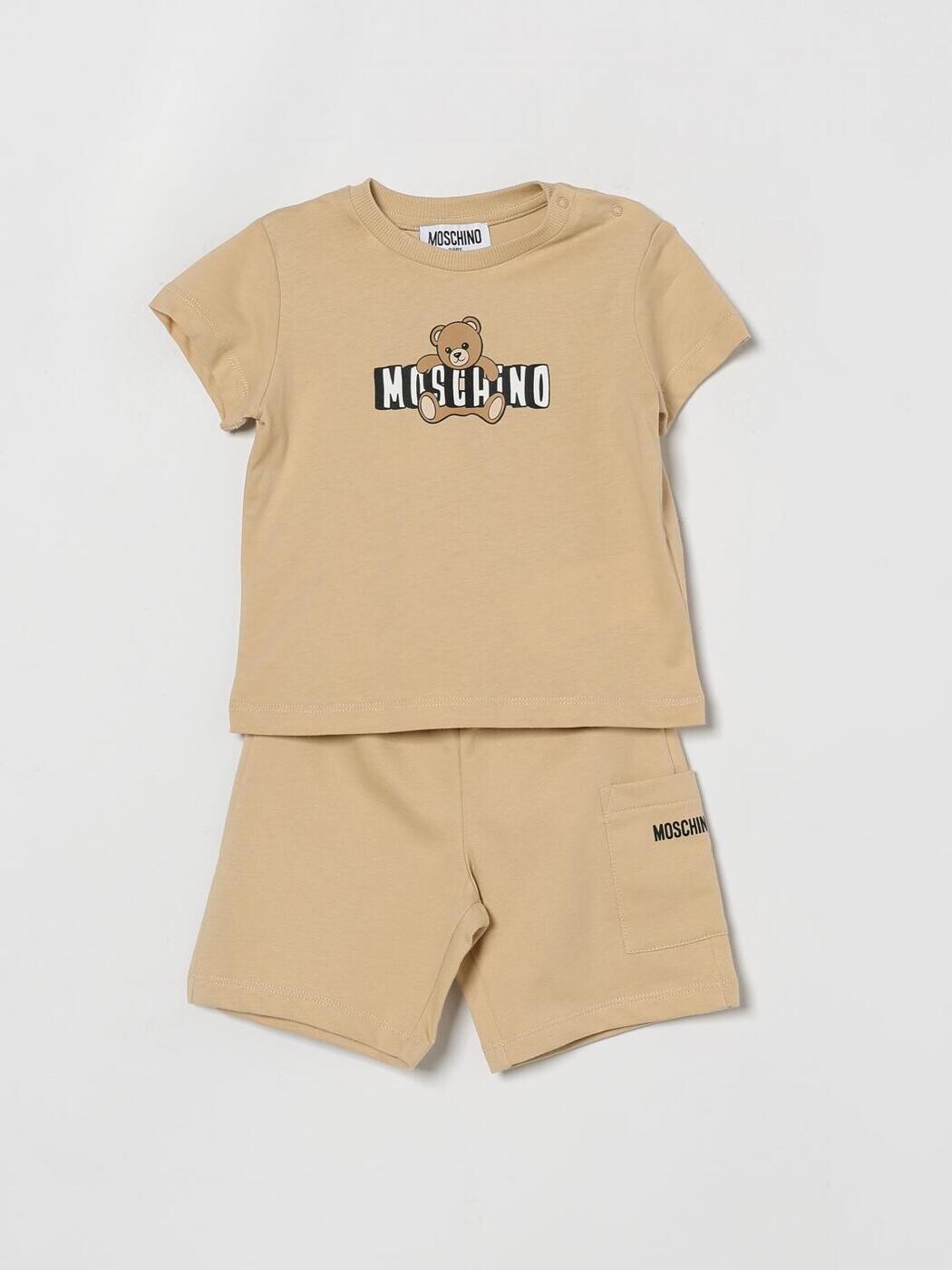 モスキーノ MOSCHINO パジャマ セットアップ ガールズ ベージュ Nightwear MUG01ULCA19 関税 貨物輸送無料 2026SS gi