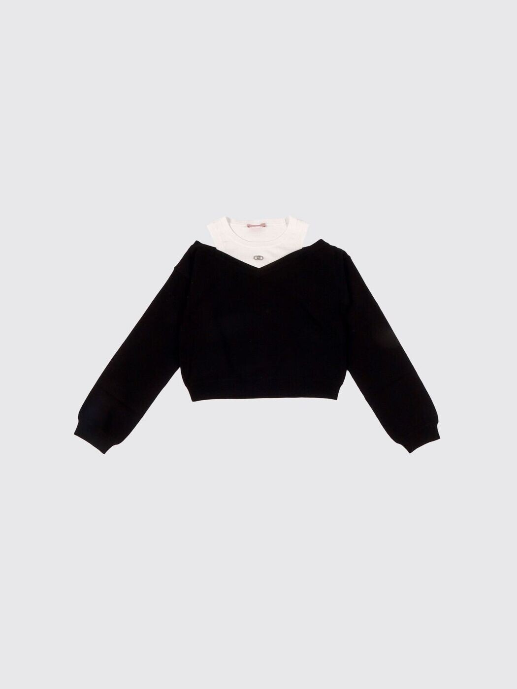 リュー ジョ― LIU JO クルーネックジャンパー 編み物お召しもの ボーイズ 黒いこと Crew neck jumpers GA6172MA74R 関税 貨物輸送無料 2026SS gi