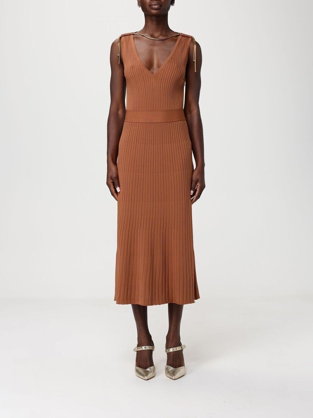エリザベッタ フランキ ELISABETTA FRANCHI ワンピース ドレス レディース ブラウン Dresses AM18S61E2 Brown 関税 送料無料 2026SS gi|BRANDSHOP「il Tesoro」