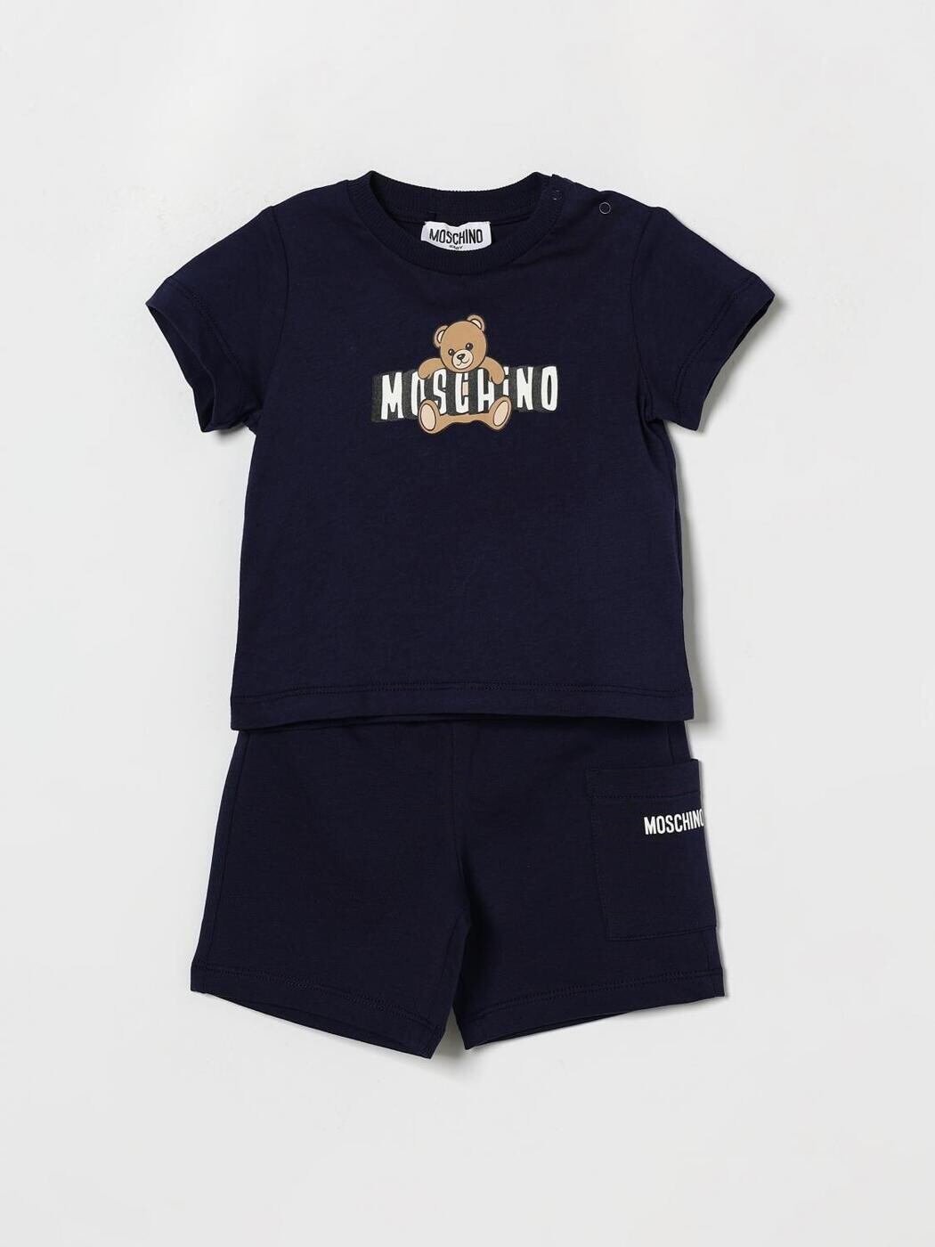モスキーノ MOSCHINO パジャマ セットアップ ガールズ 青碧 Nightwear MUG01ULCA19 関税 貨物輸送無料 2026SS gi