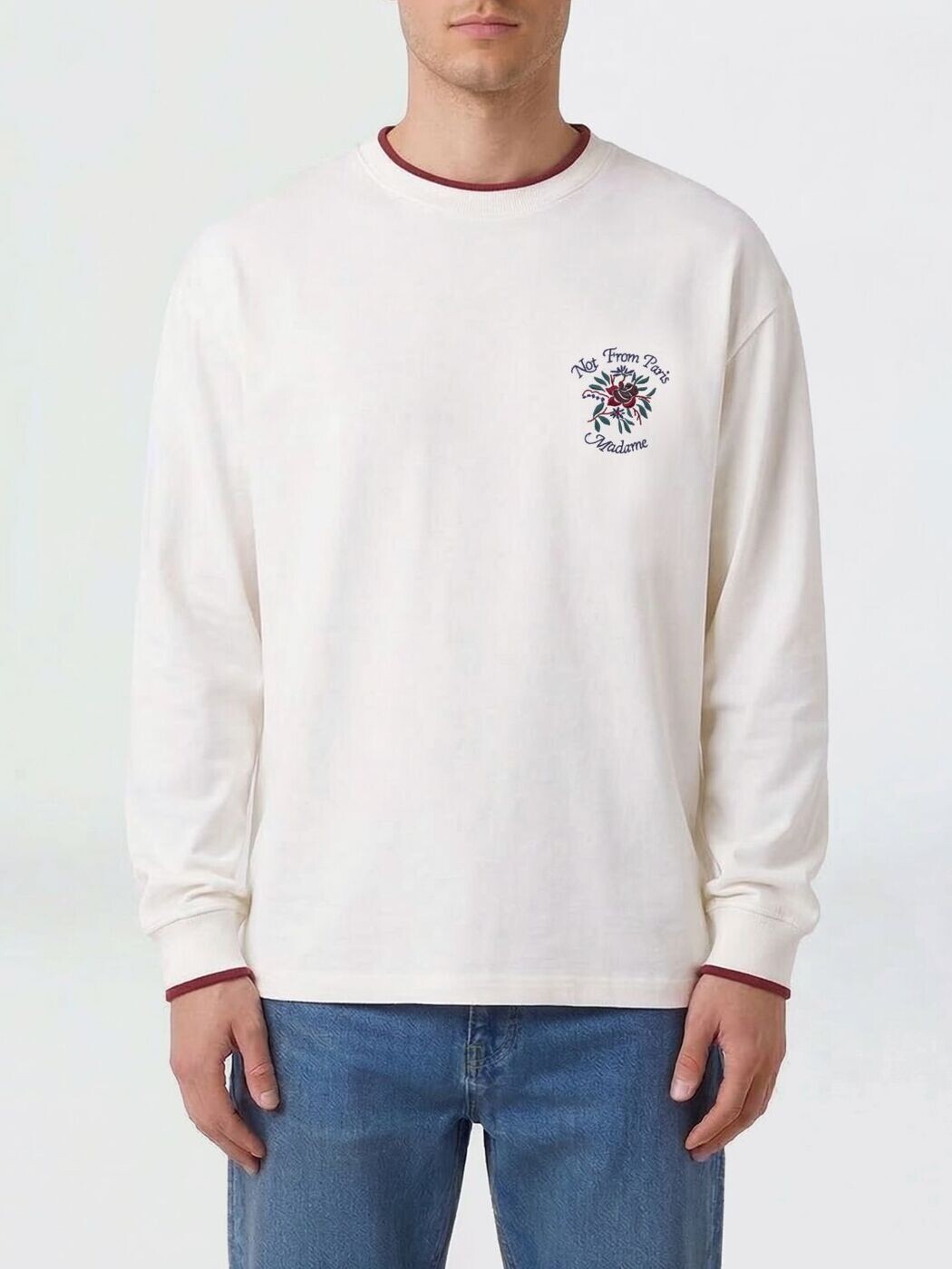 ドロール ド ムッシュ DROLE DE MONSIEUR プルオーバー 編み物御召しもの メンズ 白いこと Knitwear JTS287CO248 White 関税 貨物輸送無料 2026SS gi