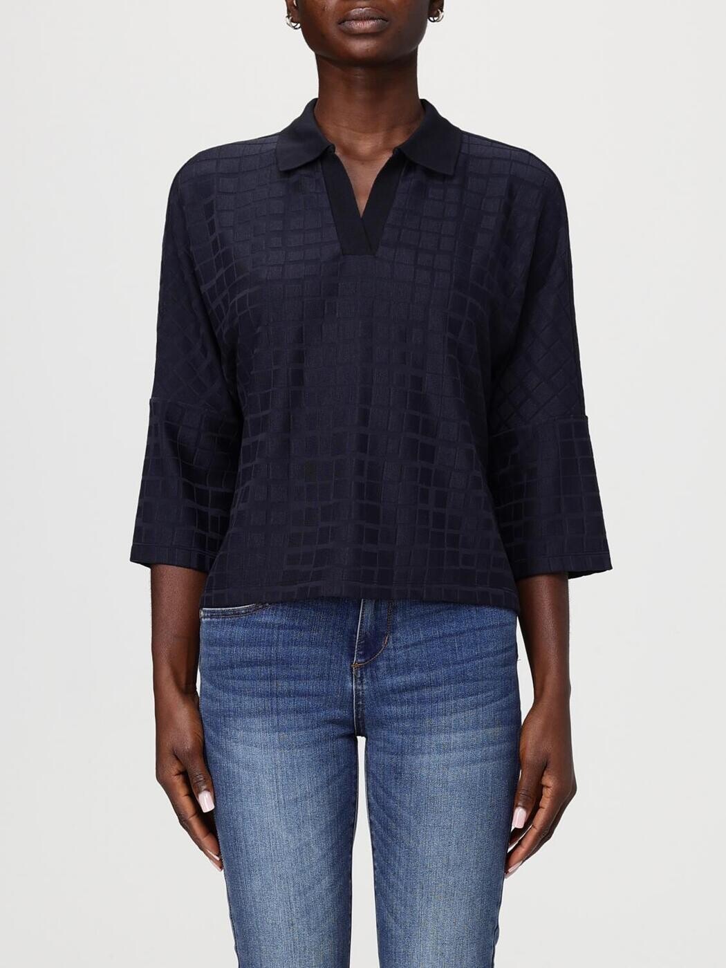 エン急性灰白髄炎 アルマーニ EMPORIO ARMANI スポーツシャツ レディース 青色 Polo EW003580AF21215 関税 貨物輸送無料 2026SS gi