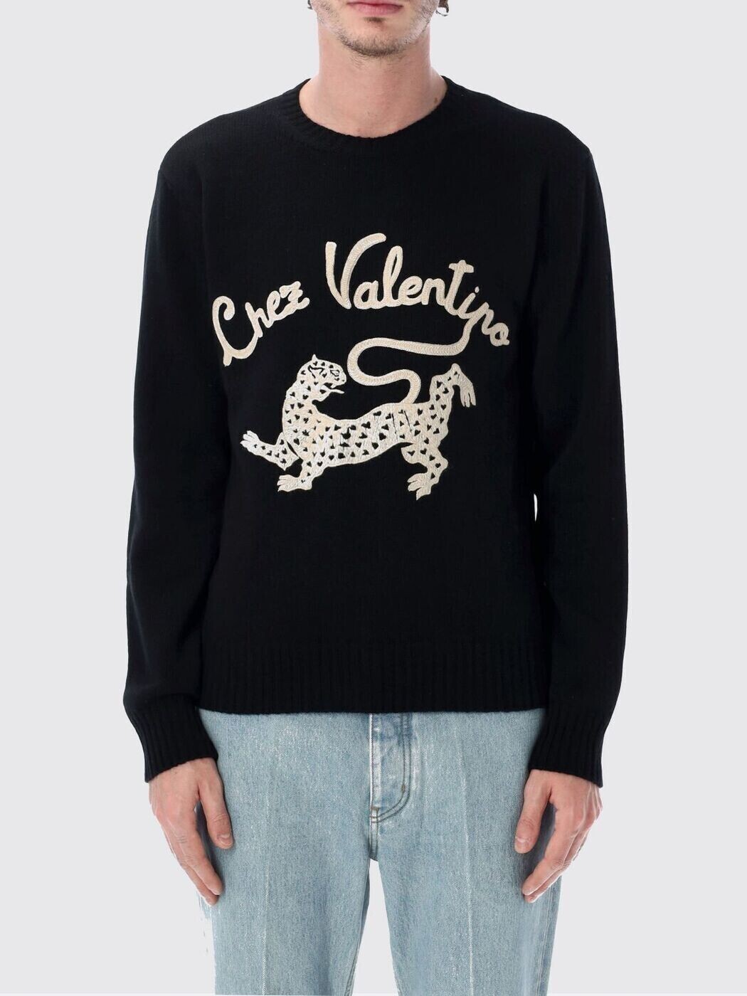 バレンチノ VALENTINO プルオーバー 編み物御召しもの メンズ 黒いこと Knitwear 8V3KC37ABBN 関税 貨物輸送無料 2026SS gi