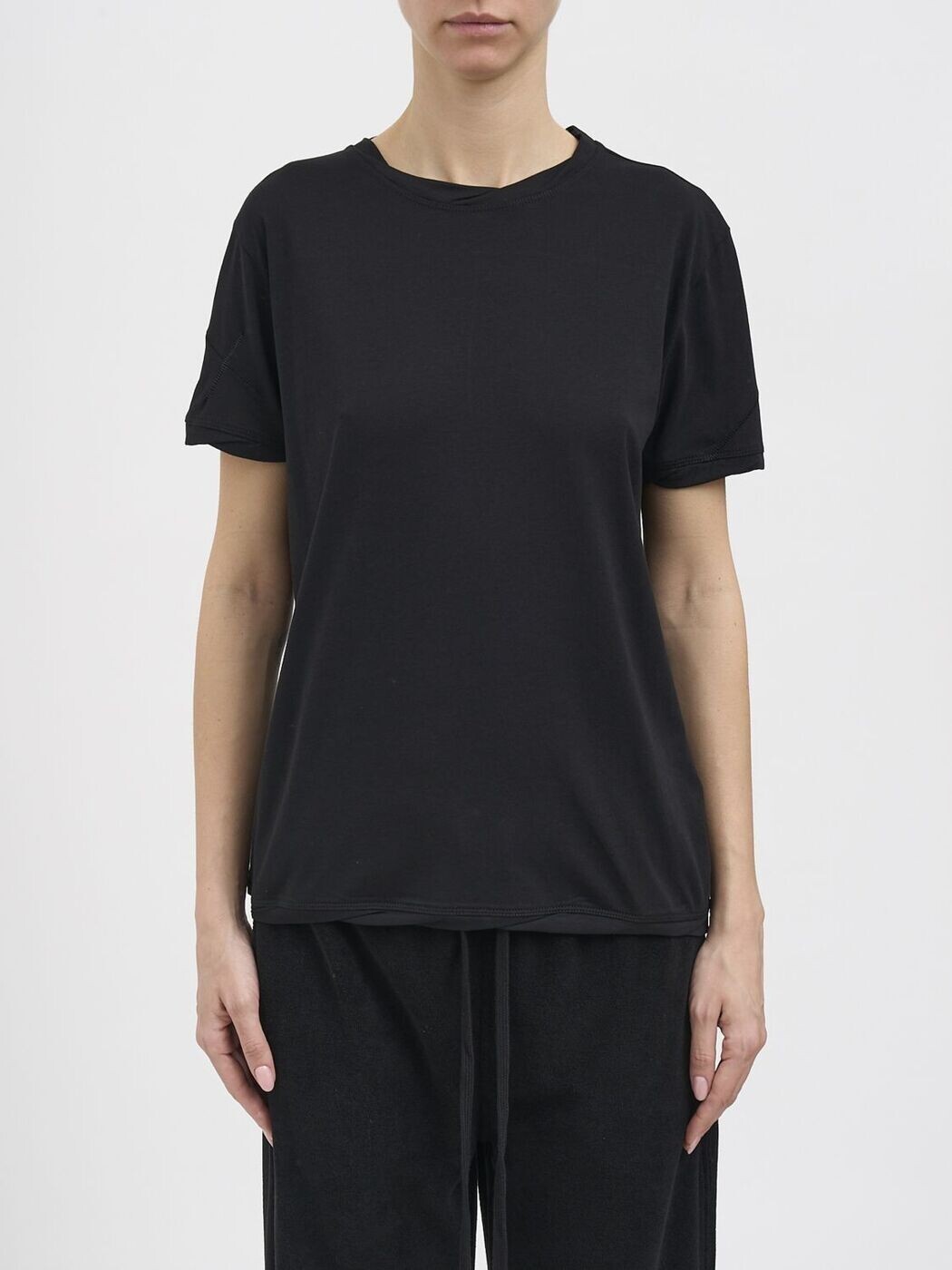 トム・Cr THOM KROM スポーツシャツ プルオーバー レディース 黒いこと T-shirts and polo shirts WTS611 関税 貨物輸送無料 2026SS gi