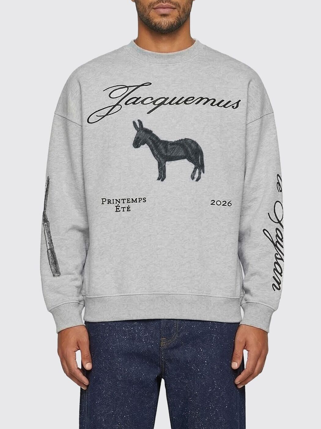 ジャックムス JACQUEMUS トレイナー 調教師 メンズ 薄墨色 Sweatshirts SSM00314AJ00174 関税 貨物輸送無料 2026SS gi