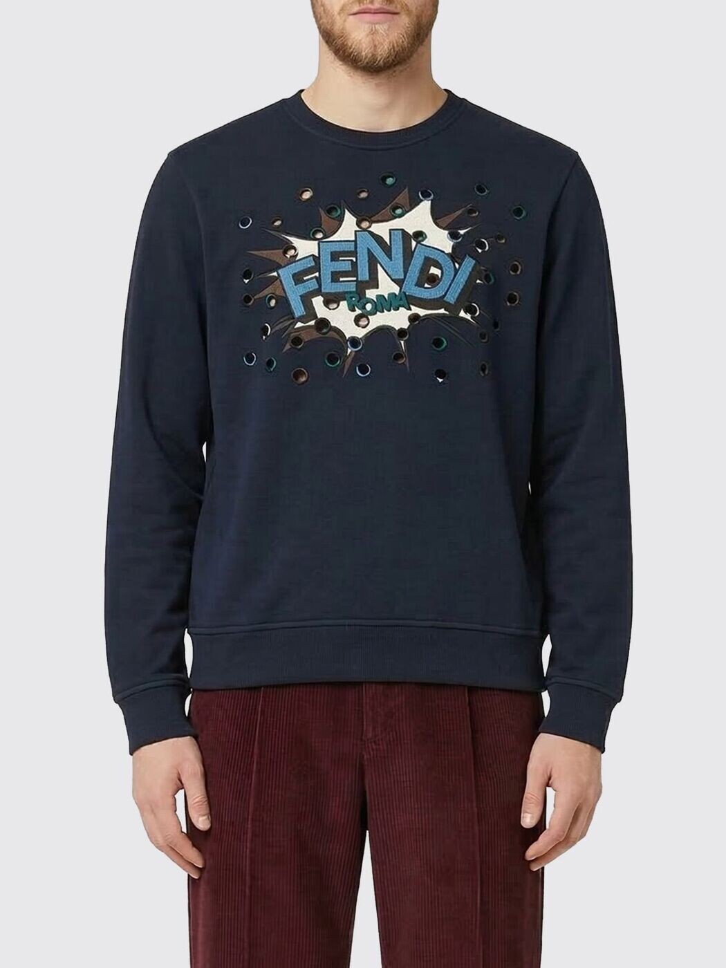 フェンディ FENDI トレイナー 調教師 メンズ 青碧 Sweatshirts FY0178AW0Y 関税 貨物輸送無料 2026SS gi