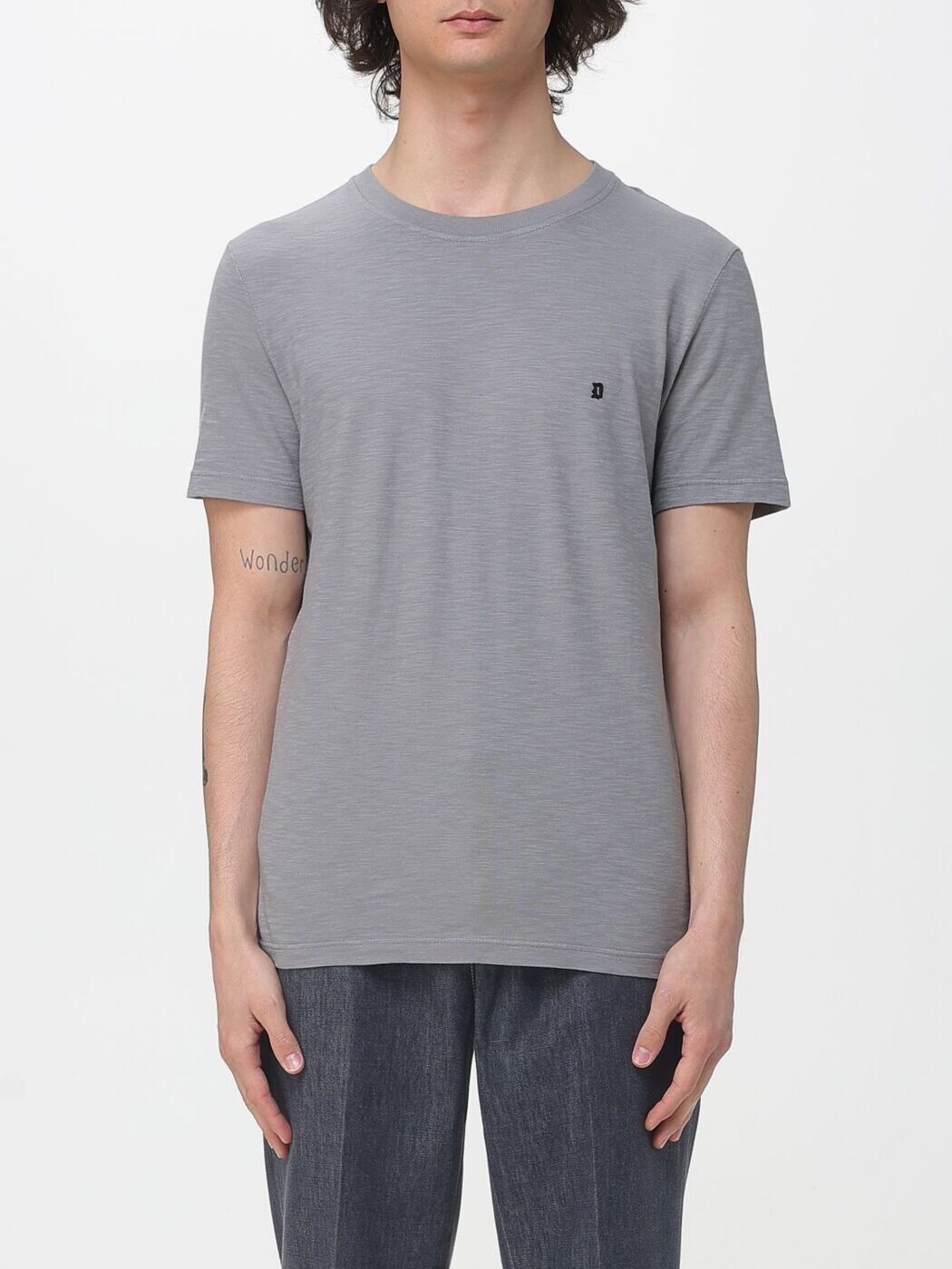 ドンダップ DONDUP ティーシャツ メンズ 薄墨色 T-shirts US371JF0195UZL4 関税 貨物輸送無料 2026SS gi Tシャツ・カットソー-メンズファッション