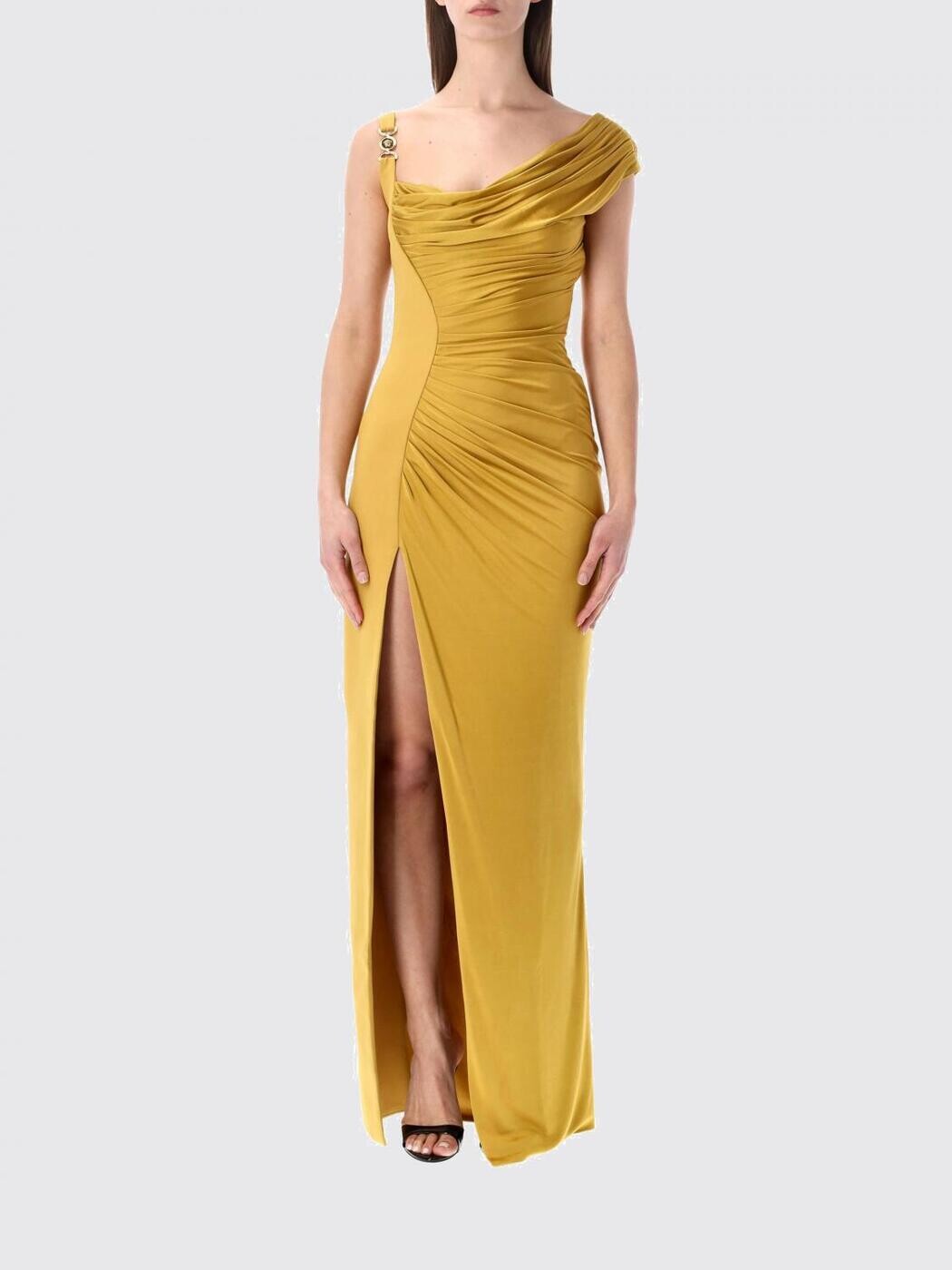 ヴェルサーチ VERSACE 衣裳 御召しもの レディース 黄色 Dresses 10141271A12497 関税 貨物輸送無料 2026SS gi
