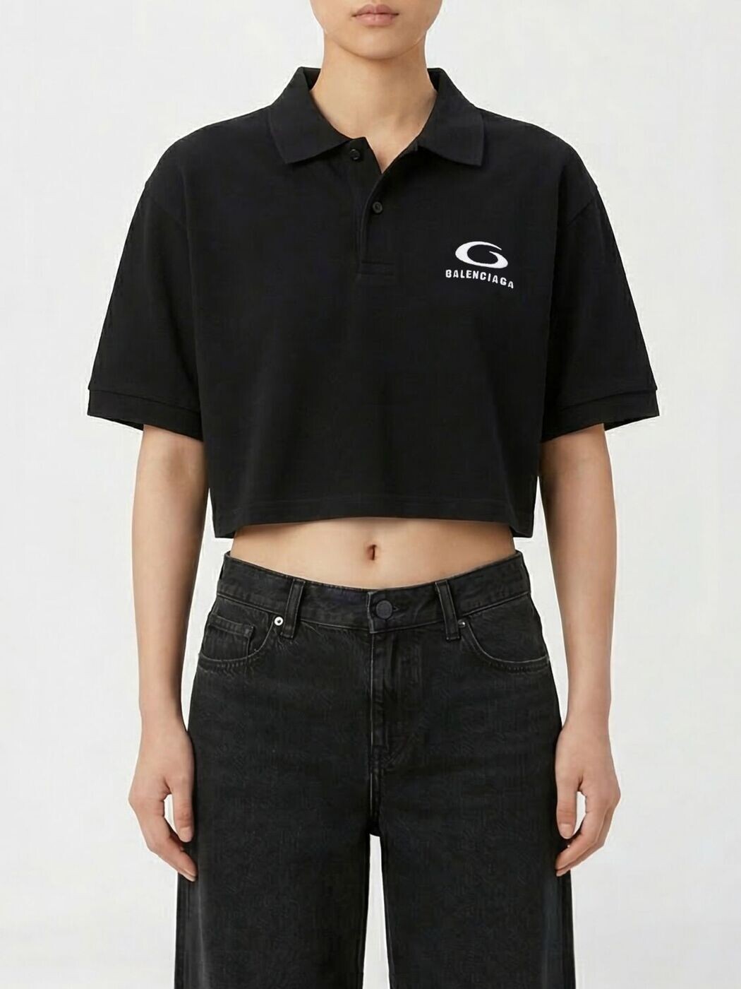 バレンシアガ BALENCIAGA スポーツシャツ レディース 黒いこと Polo 858098TTVT8 関税 貨物輸送無料 2026SS gi