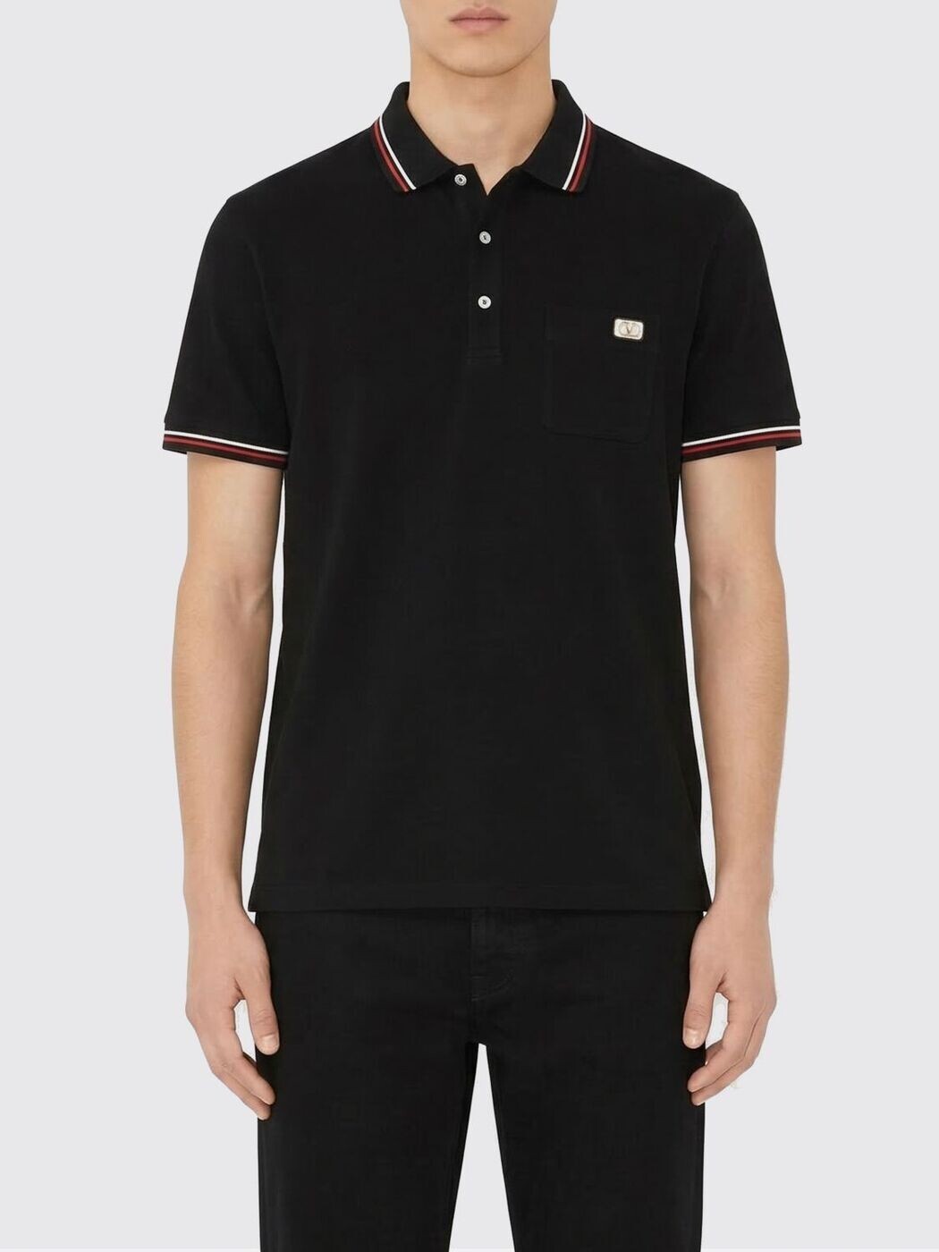 バレンチノ VALENTINO ポロシャツ メンズ ブラック Polo shirts 8VMH01KAQJ Black 関税 送料無料 2026SS gi|BRANDSHOP「il Tesoro」