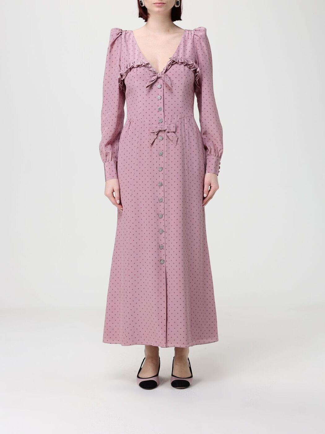 アレッサンドラ 一財産 ALESSANDRA RICH 衣裳 御召しもの レディース さくら色 Dresses FABX4314 関税 貨物輸送無料 2026SS gi