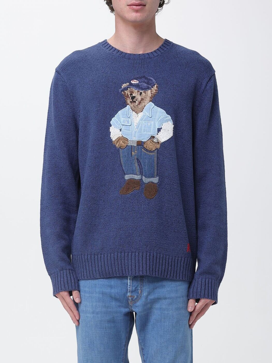 ポロ ラルフ 置き目レン POLO RALPH LAUREN スウェーター 編み物お召しもの メンズ 青色 Knitwear 710A13002 関税 貨物輸送無料 2026SS gi