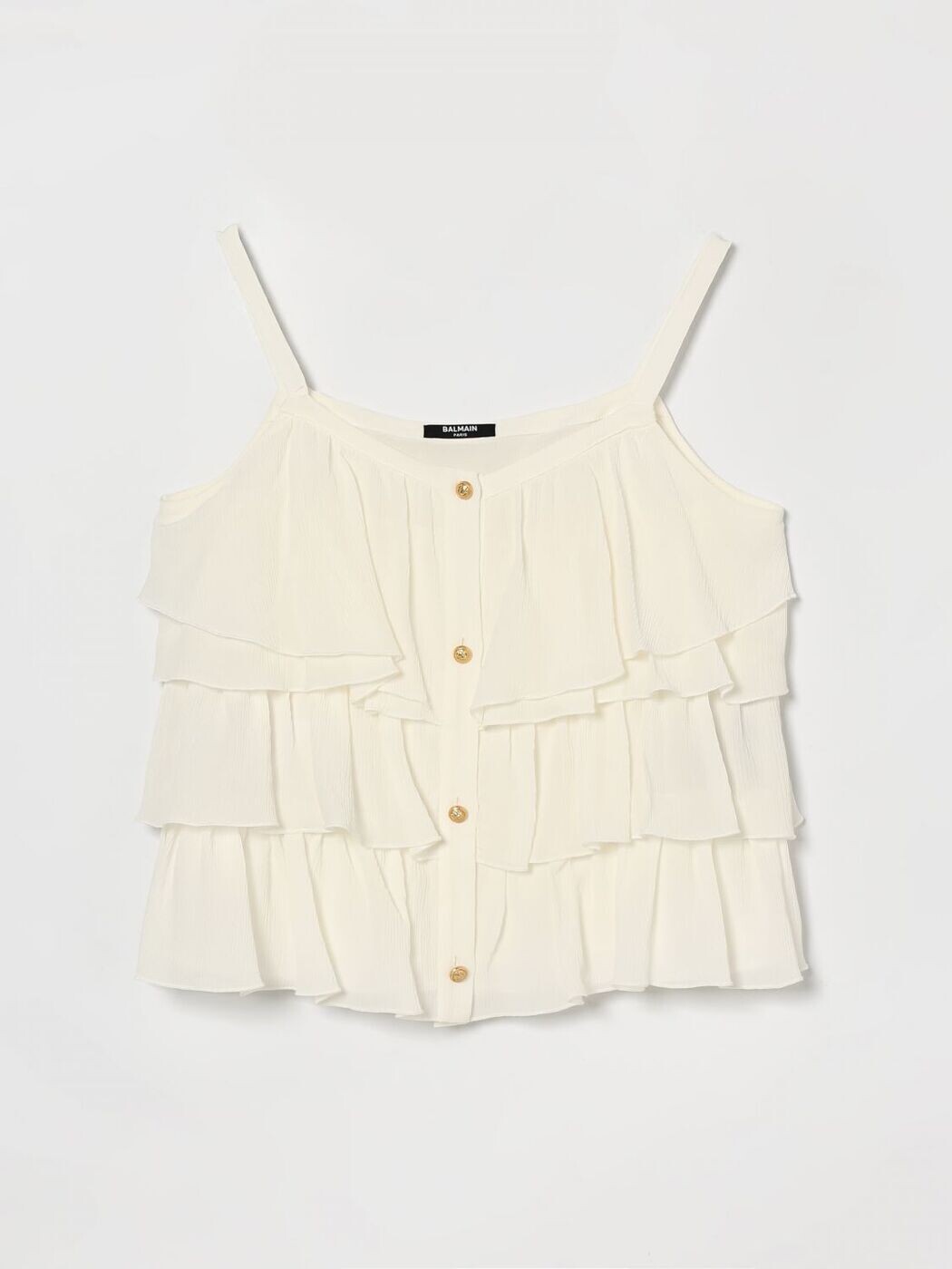 バルマン BALMAIN スポーツシャツ トップス ガールズ 白いこと Polo shirts BY5A52K0282 関税 貨物輸送無料 2026SS gi