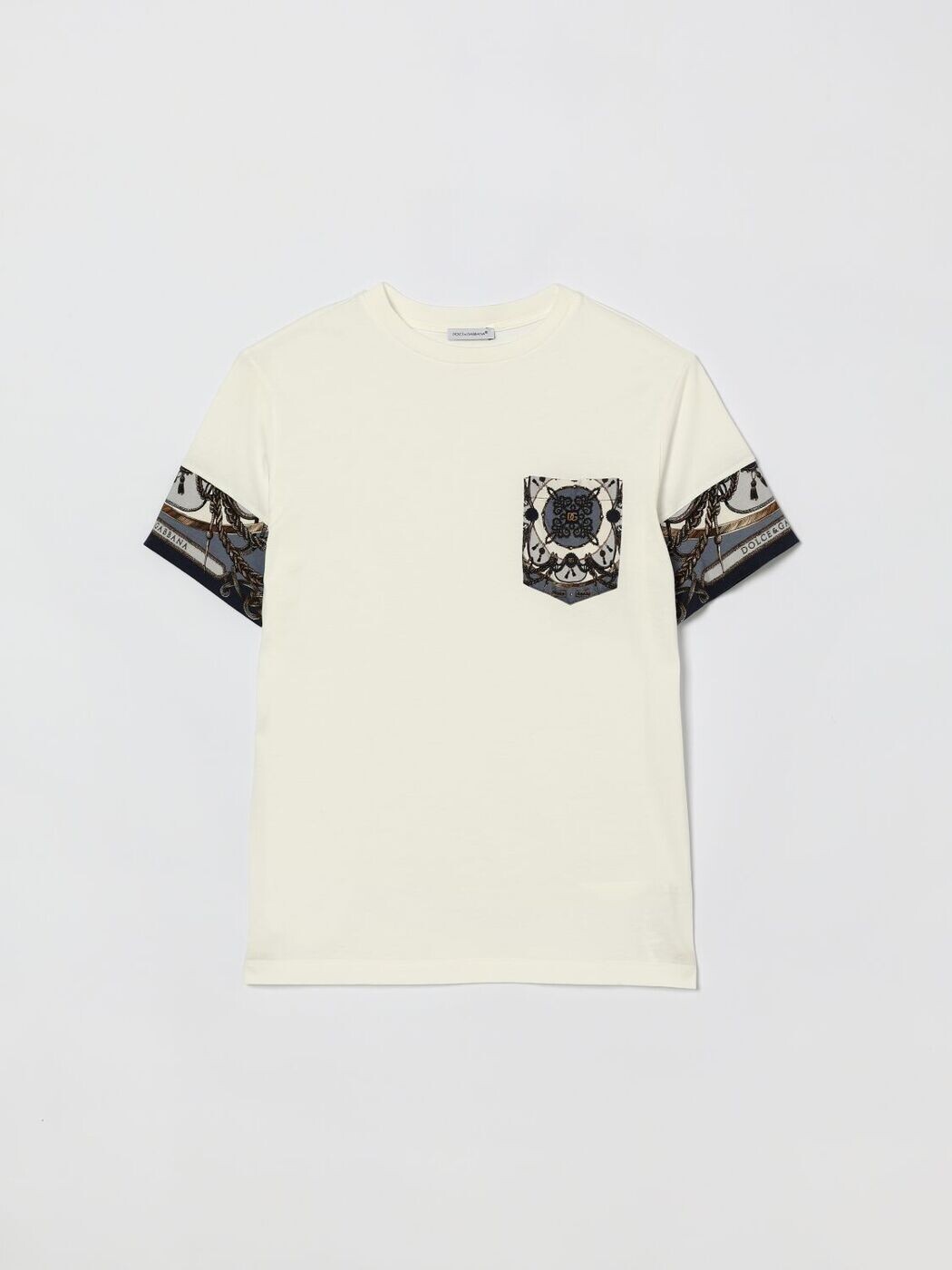 ドルチェ＆ガッバーナ DOLCE\u0026GABBANA ロング衣袂ティーシャツ ティーシャツ ボーイズ 白いこと Long sleeve t-shirts L4JTJVII7JW 関税 貨物輸送無料 2026SS gi