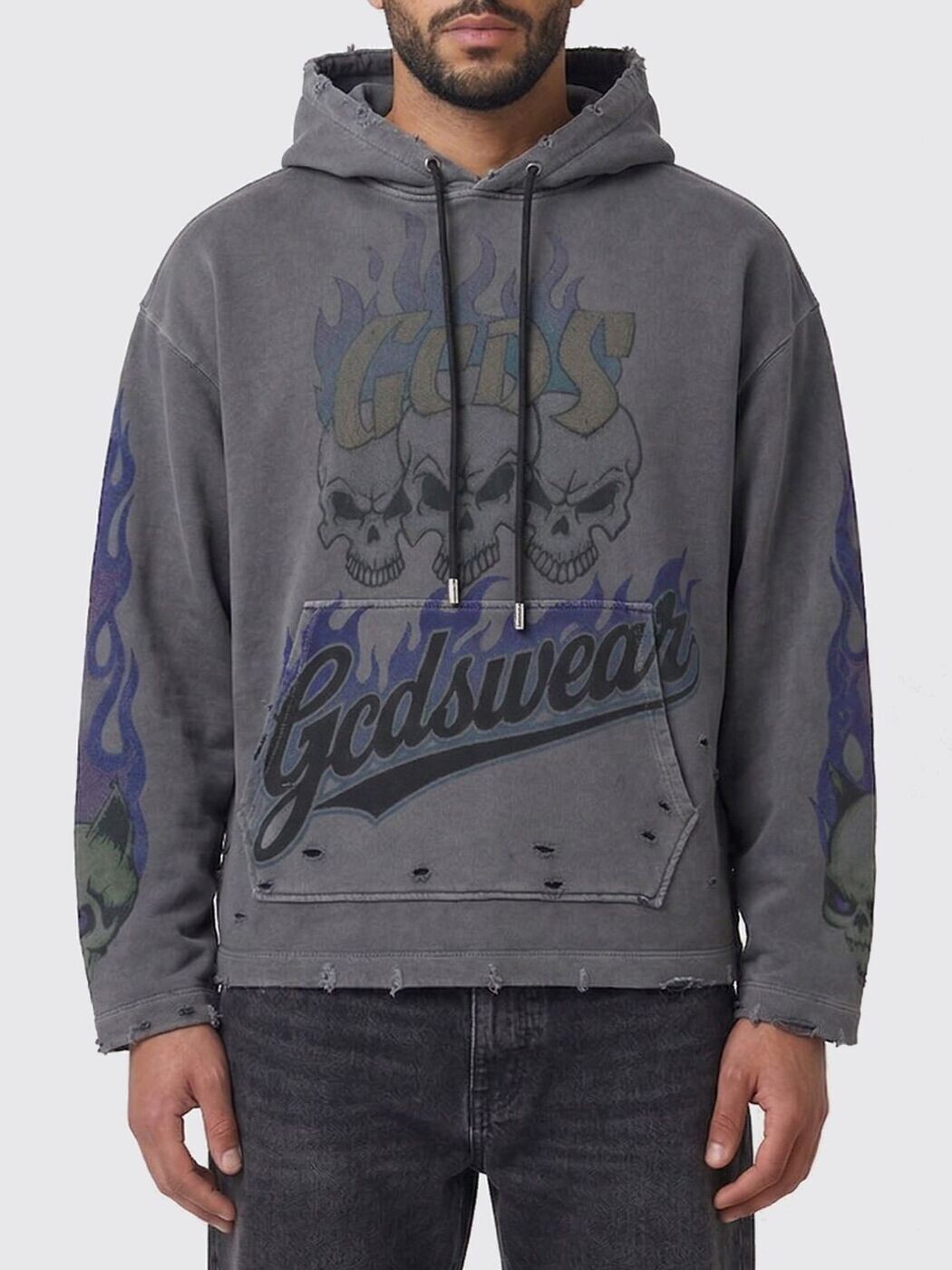 ジーシーディーエス GCDS トレイナー 調教師 メンズ 薄墨色 Sweatshirts C1MWQE129F034 関税 貨物輸送無料 2026SS gi