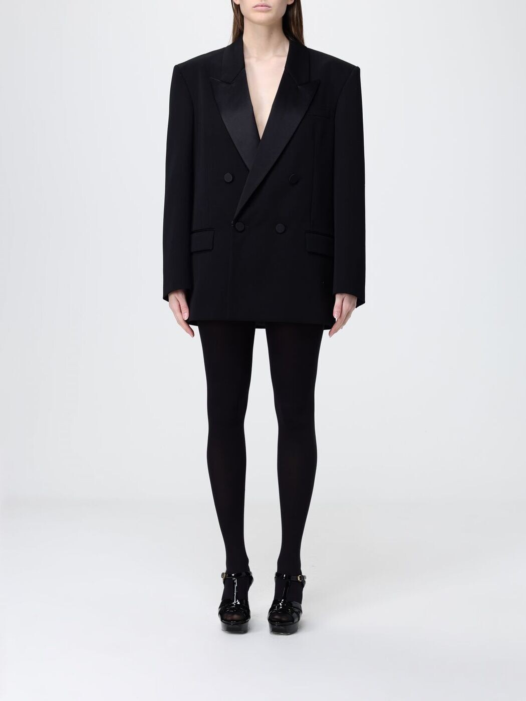 前日 サンローラン SAINT LAURENT PARIS 背広上衣 背広 上衣 レディース 黒いこと Suit Jackets 860569Y7E63 関税 貨物輸送無料 2026SS gi