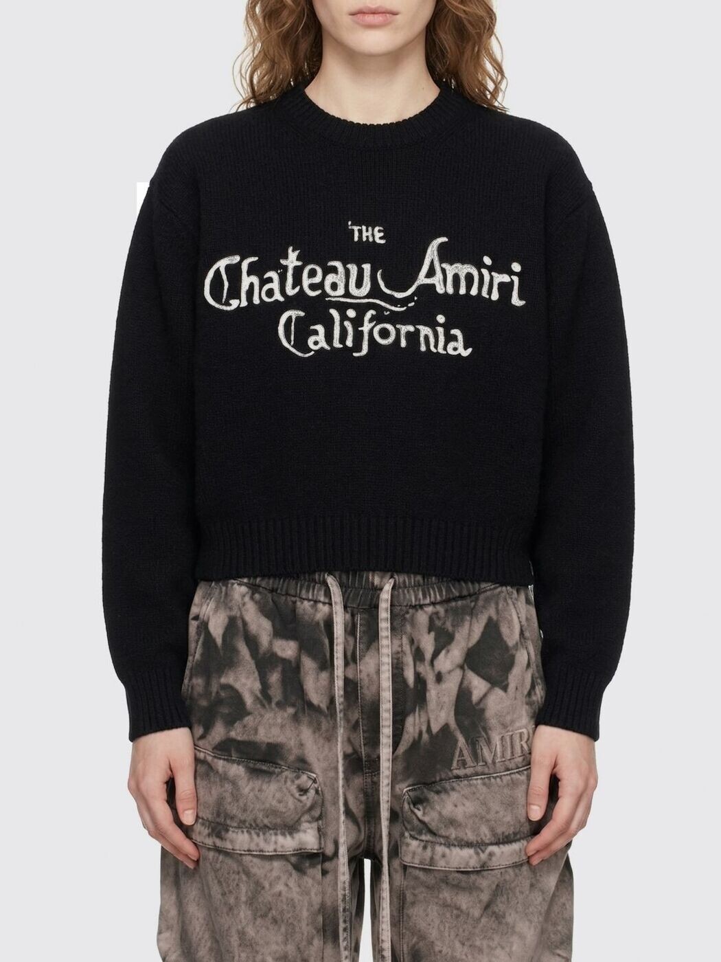 アミリ AMIRI スウェーター 編み物お召しもの レディース 黒いこと Knitwear AWTOKN1038 関税 貨物輸送無料 2026SS gi