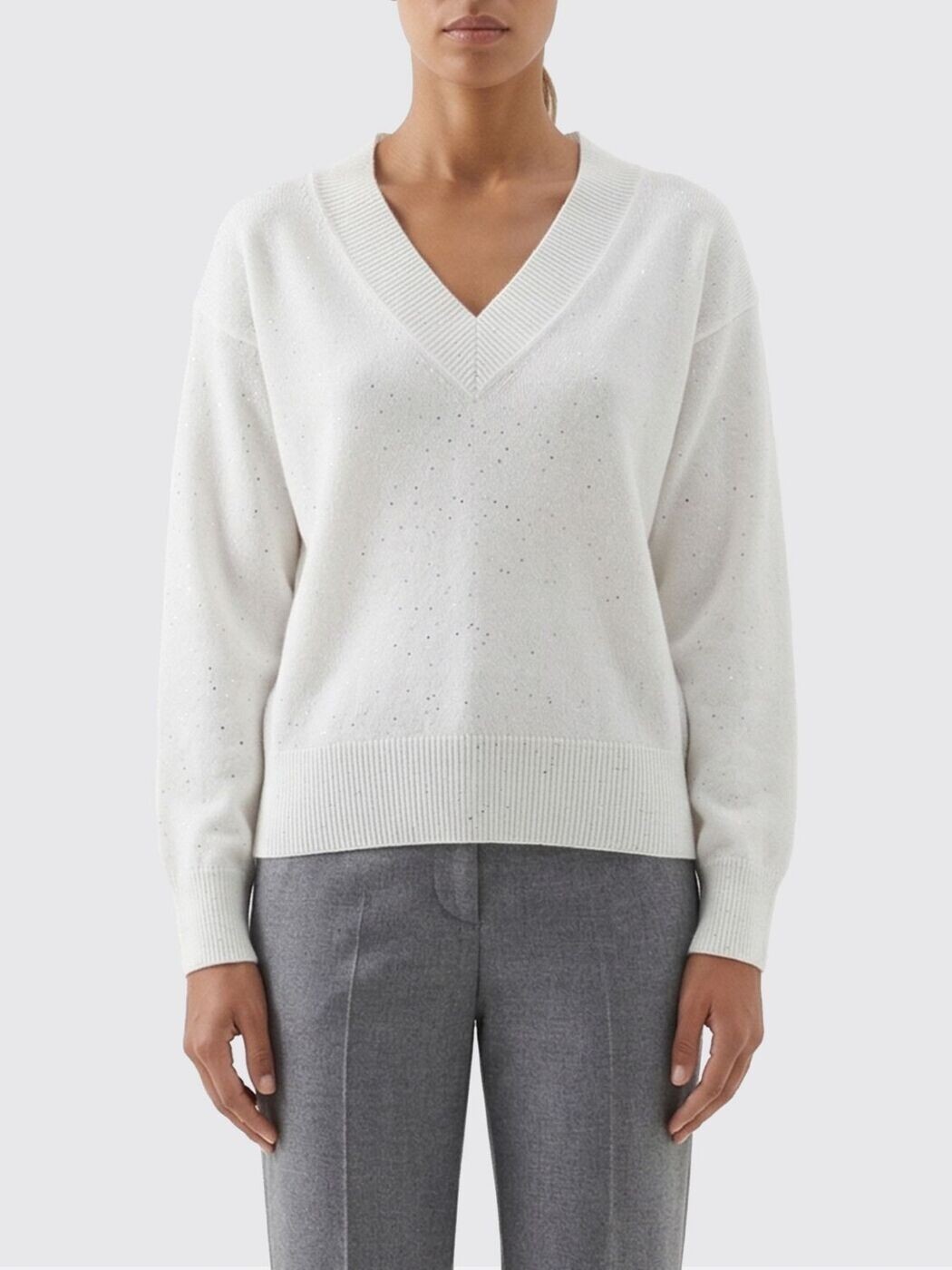 ブルネロクチネリ BRUNELLO CUCINELLI スウェーター 編み物お召しもの レディース 白いこと Knitwear MDT746412 関税 貨物輸送無料 2026SS gi