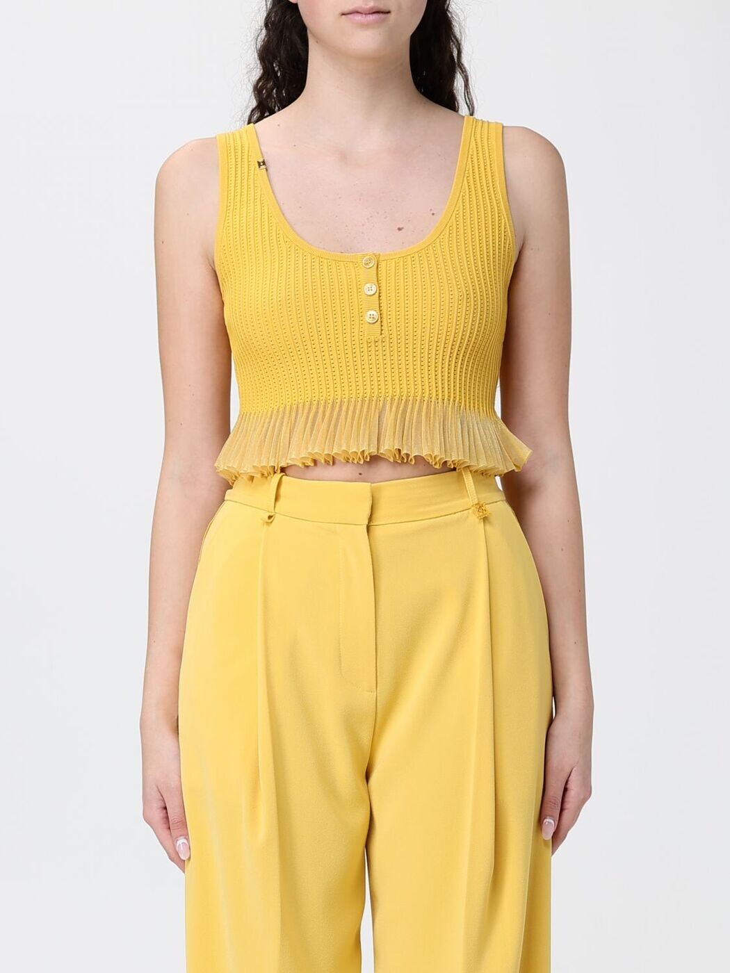 エリザベッタ フランキ ELISABETTA FRANCHI プルオーバー トップス レディース 黄色 T-shirts and tops TK74B61E2 関税 貨物輸送無料 2026SS gi