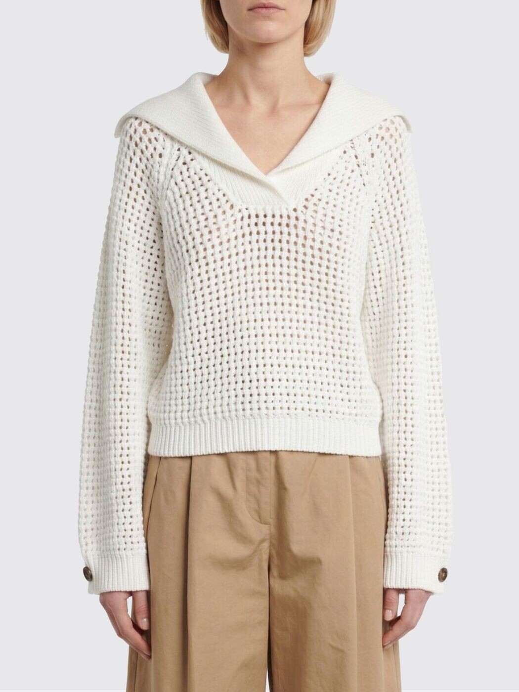 ブルネロクチネリ BRUNELLO CUCINELLI プルオーバー 編み物御召しもの レディース ベージュ Knitwear M89302602 関税 貨物輸送無料 2026SS gi