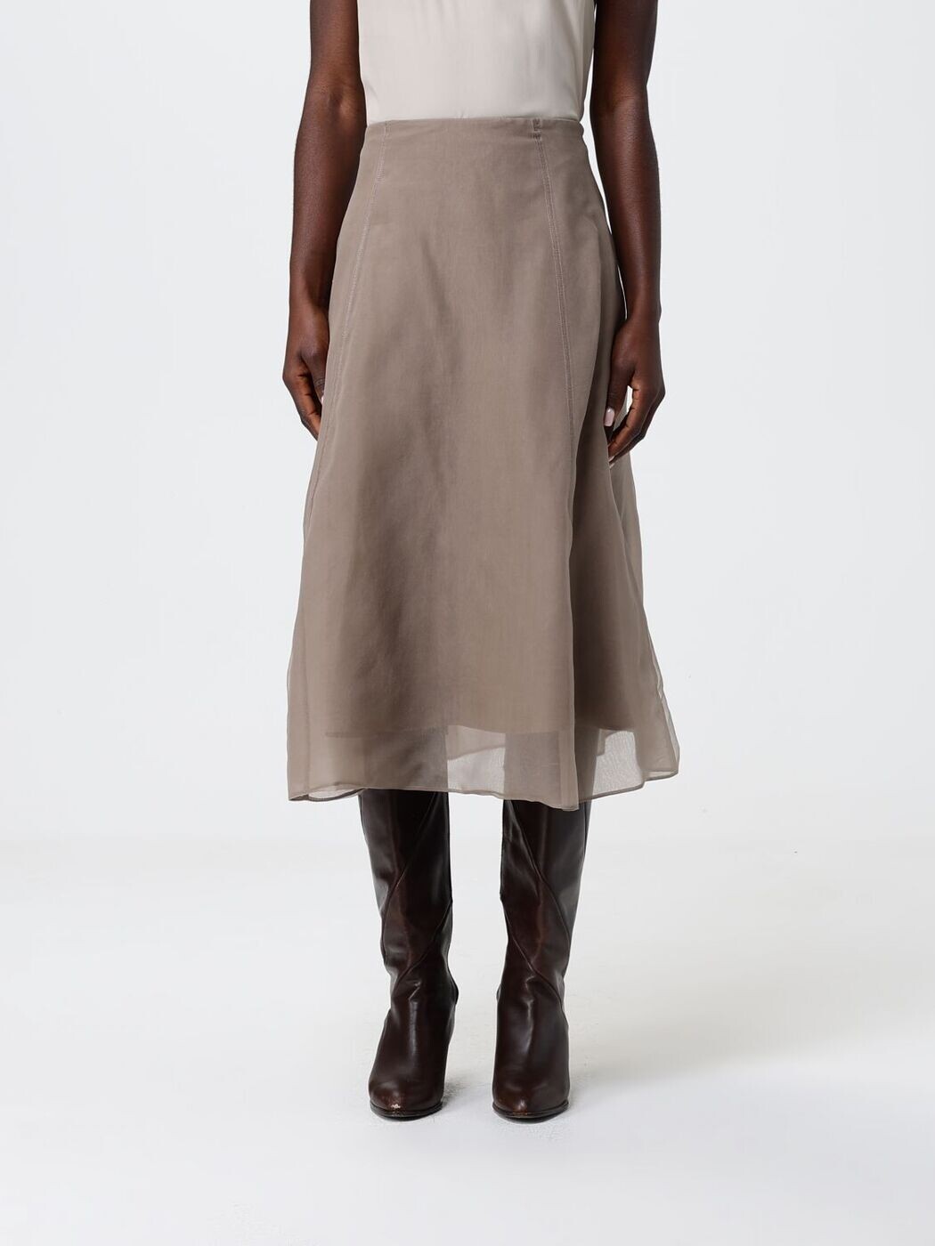 ブルネロクチネリ BRUNELLO CUCINELLI スコート レディース 赤銅色 Skirts MF940G3877 関税 貨物輸送無料 2026SS gi