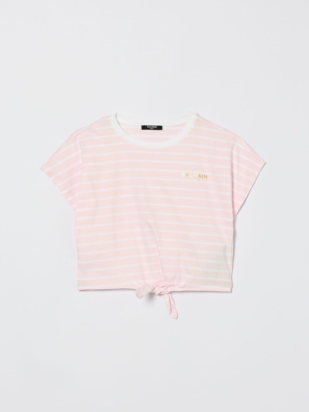 バルマン BALMAIN ロング衣袂ティーシャツ ティーシャツ ガールズ さくら色 Long sleeve t-shirts BY8B61Z3657 関税 貨物輸送無料 2026SS gi