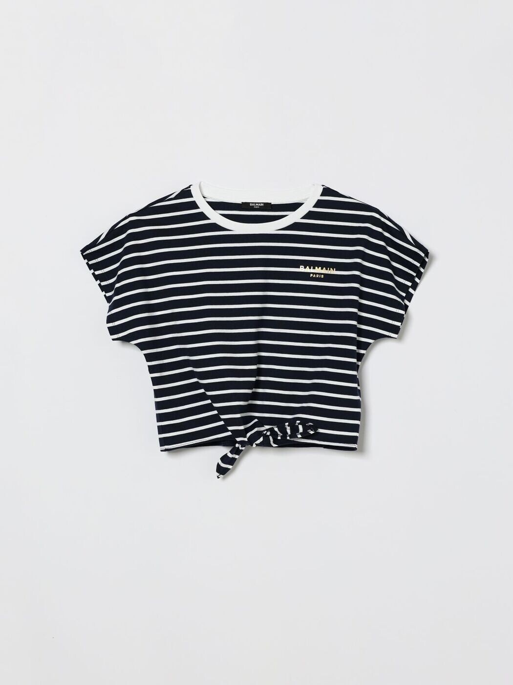 バルマン BALMAIN ロング衣袂ティーシャツ ティーシャツ ガールズ 青碧 Long sleeve t-shirts BY8B61Z3657 関税 貨物輸送無料 2026SS gi
