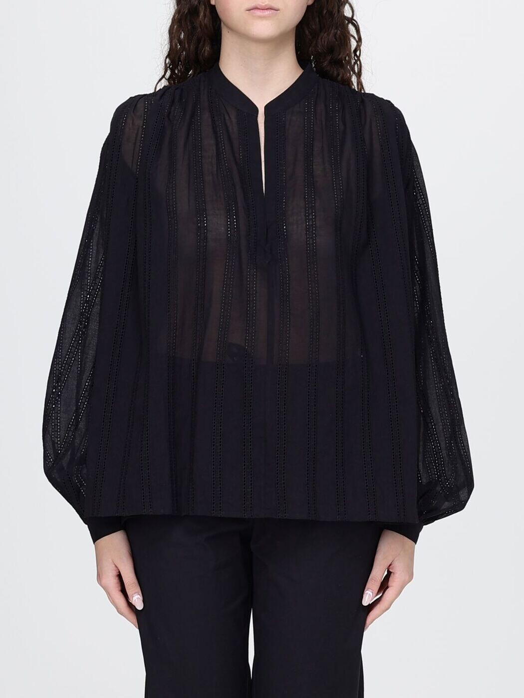 セミクチュール SEMICOUTURE プルオーバー トップス レディース 黒いこと T-shirts and tops Y6SL02 関税 貨物輸送無料 2026SS gi