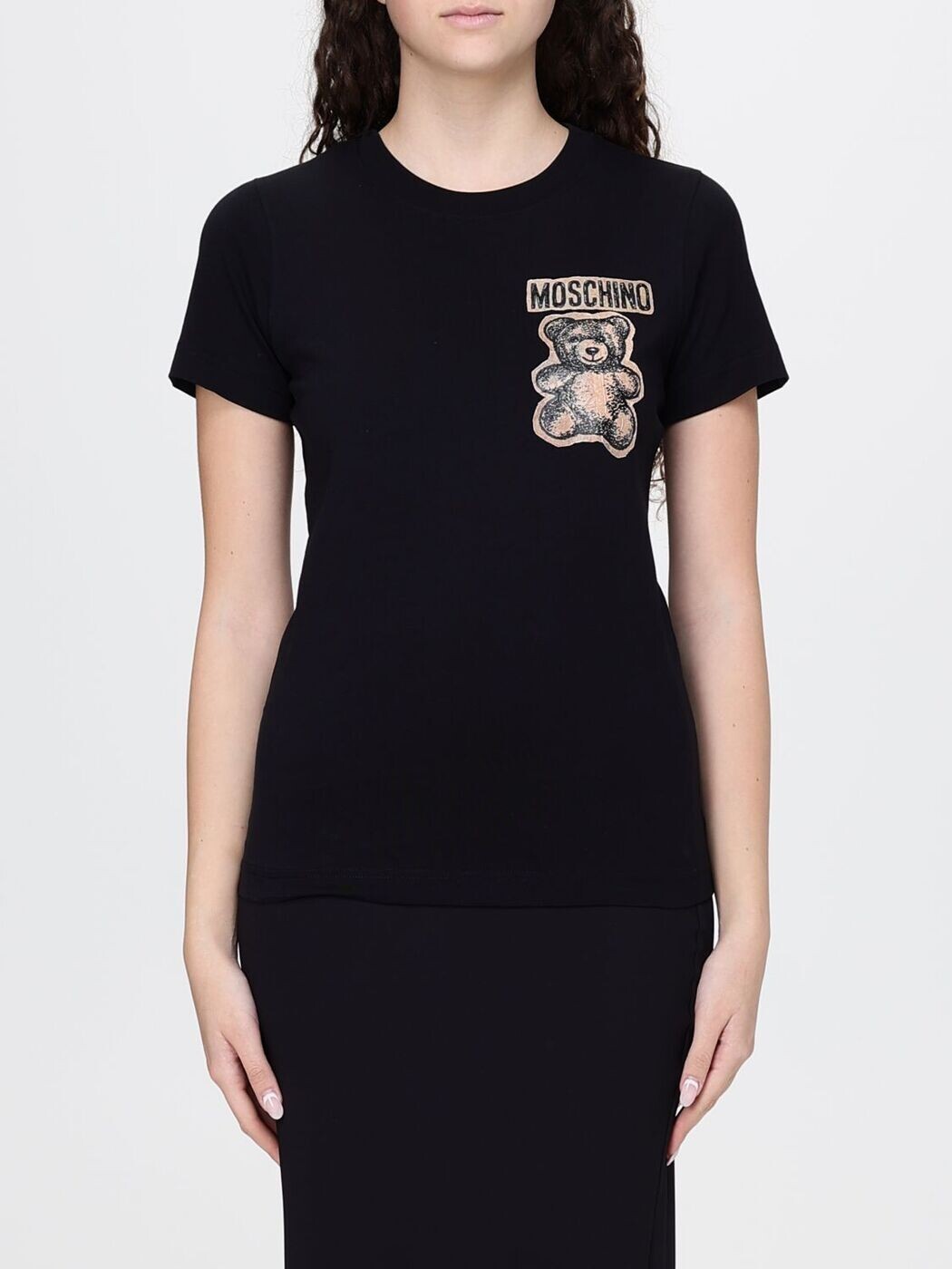 モスキーノクチュール MOSCHINO COUTURE スポーツシャツ プルオーバー レディース 黒いこと T-shirts and polo shirts 07140441 関税 貨物輸送無料 2026SS gi