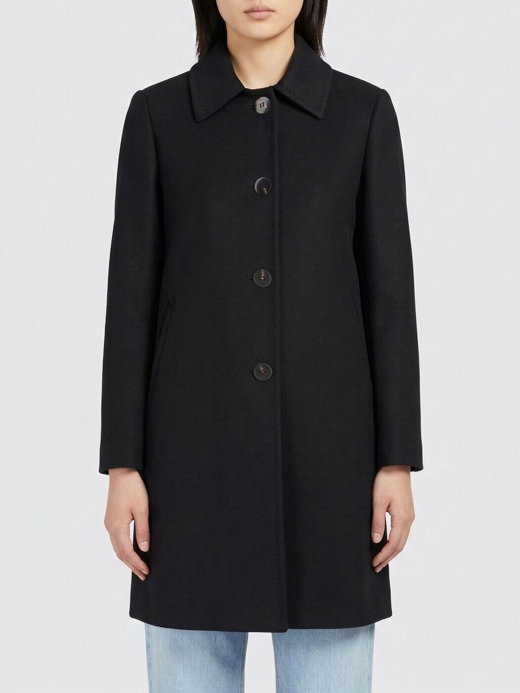 マックスマーラ ステュディオ MAX MARA STUDIO トレンチコート 厚地の外套 レディース 黒いこと Coats and trench coats 2616121015600 関税 貨物輸送無料 2026SS gi