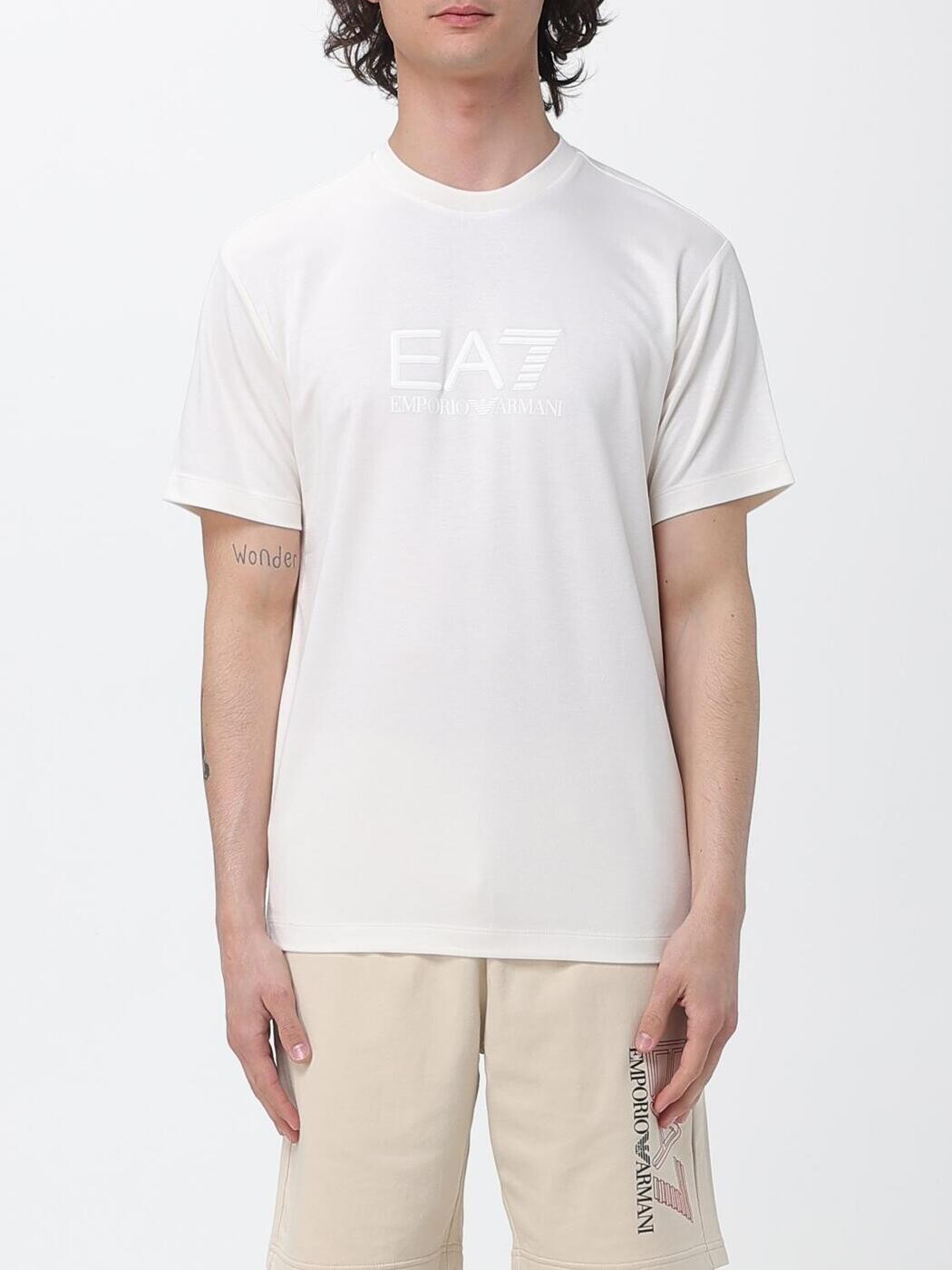 イーエーセブン EA7 プルオーバー メンズ 白いこと T-shirts 7M001358AF13862 関税 貨物輸送無料 2026SS gi