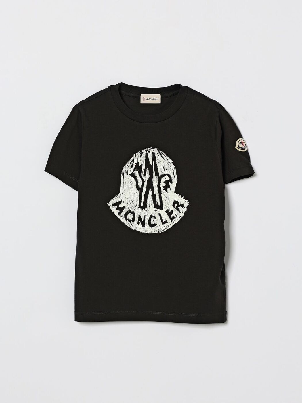 モンク軌跡 MONCLER ロング衣袂ティーシャツ ティーシャツ ボーイズ 黒いこと Long sleeve t-shirts 8C0001589AFV 関税 貨物輸送無料 2026SS gi